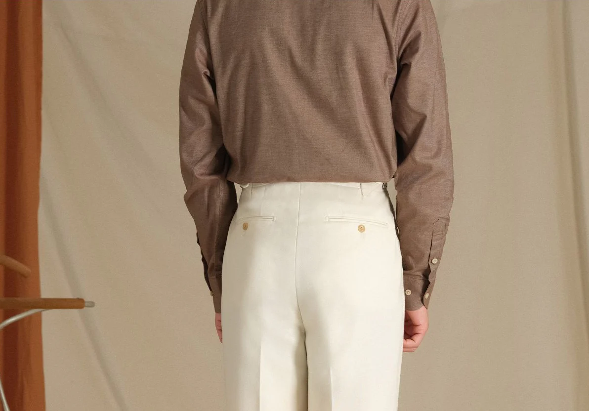 High-Waisted Pleated Trousers - Image 4