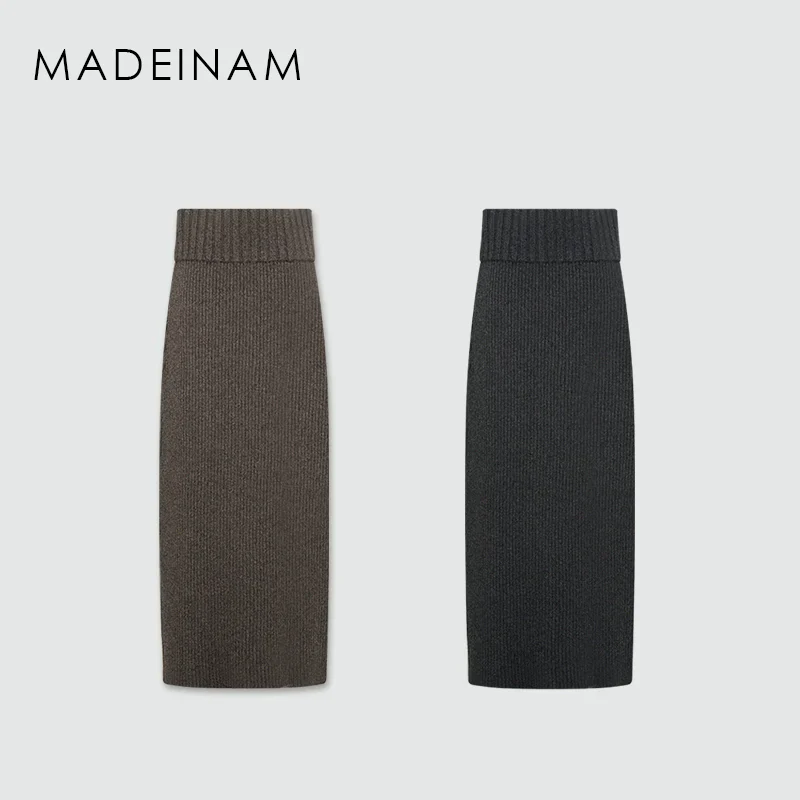 High-Waisted Ribbed Knit Skirt - Image 5