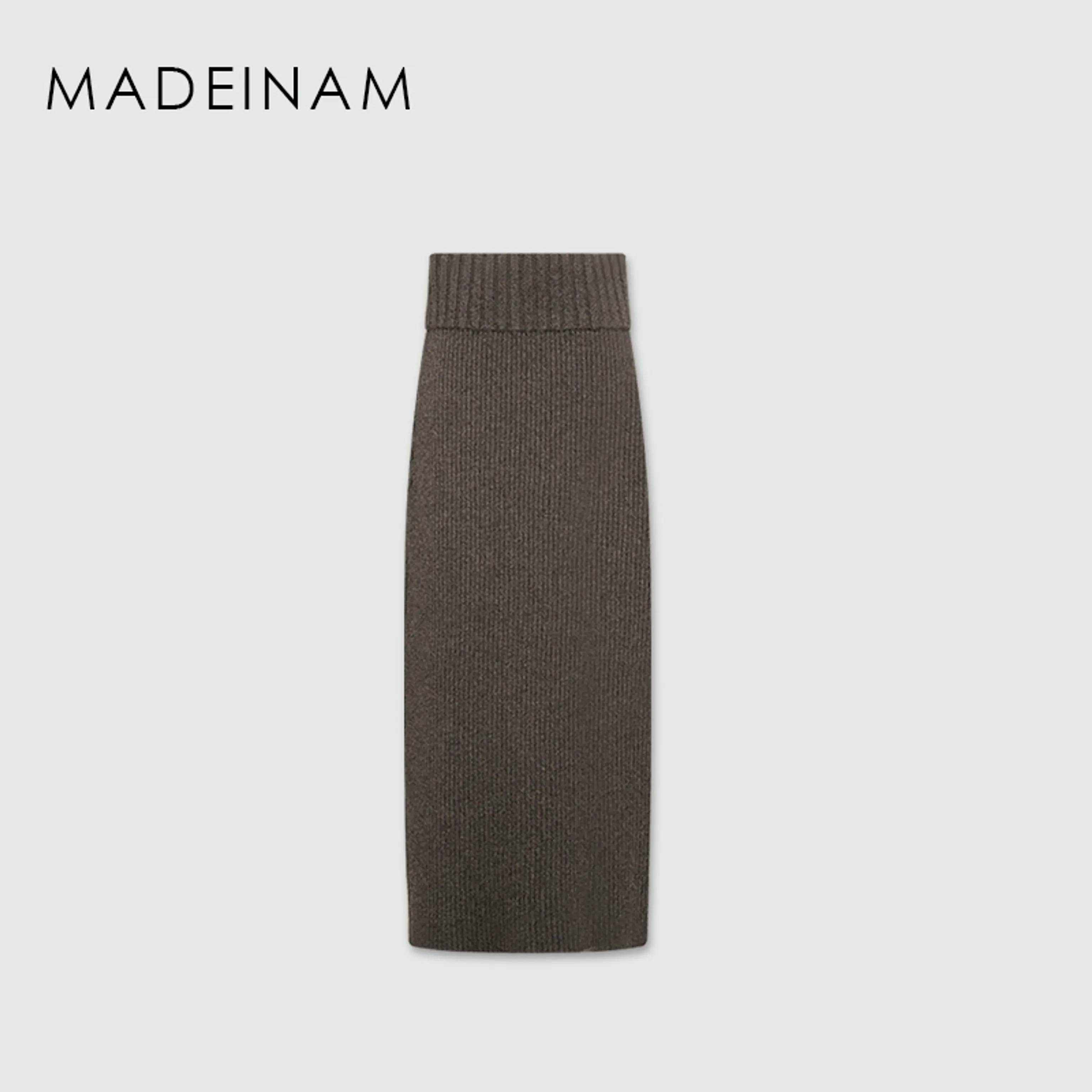 High-Waisted Ribbed Knit Skirt - Image 6