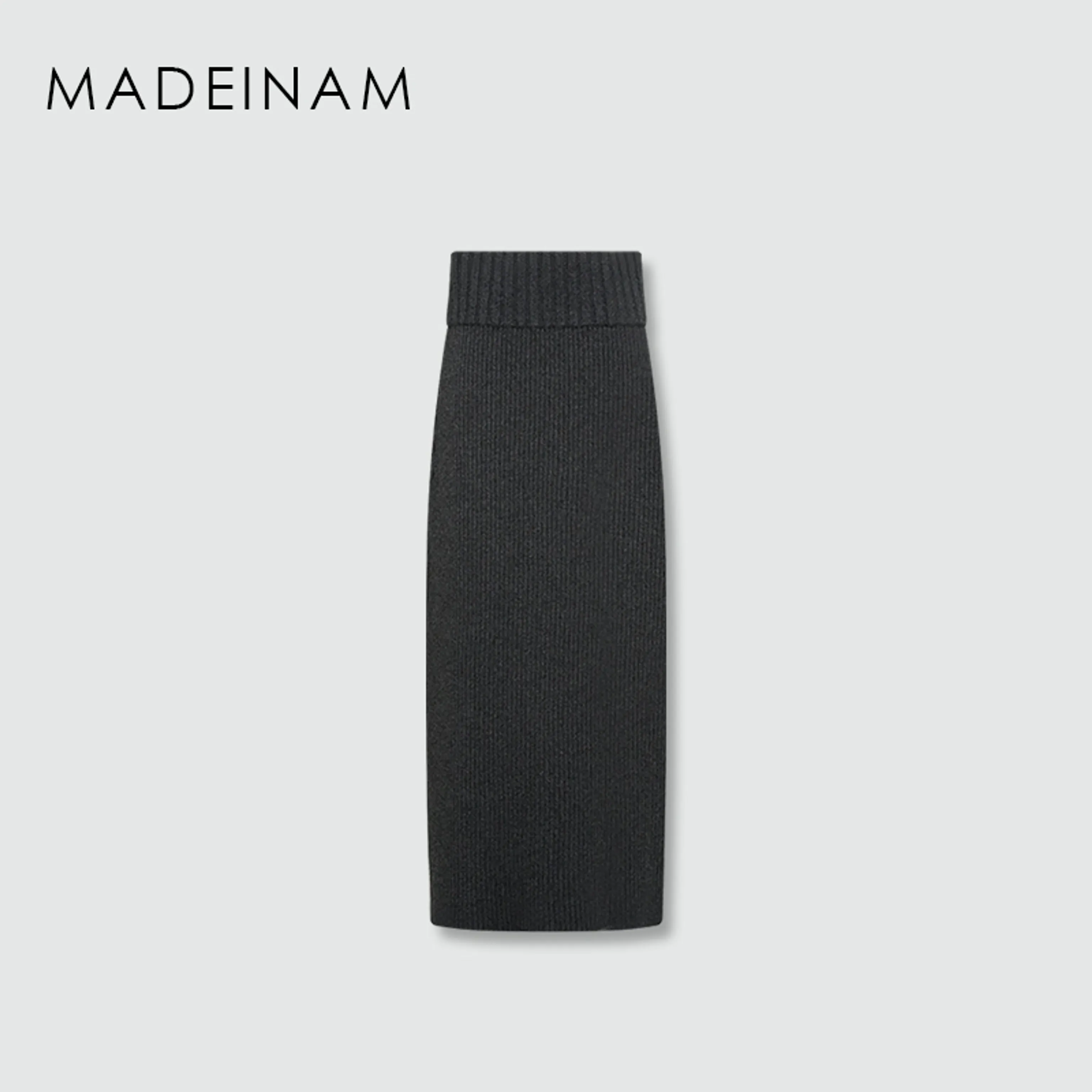 High-Waisted Ribbed Knit Skirt - Image 7