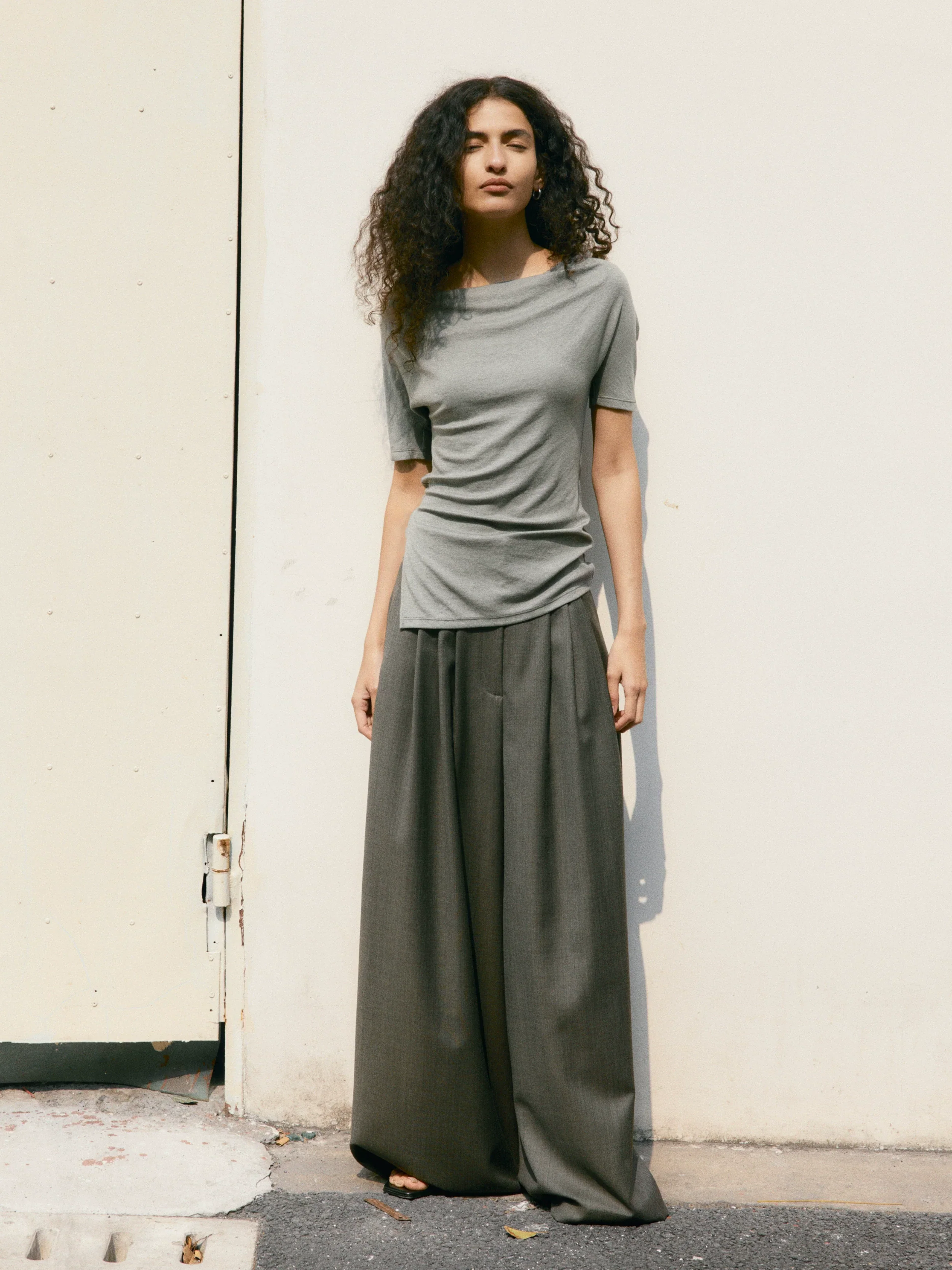 High-Waisted Wide-Leg Pants