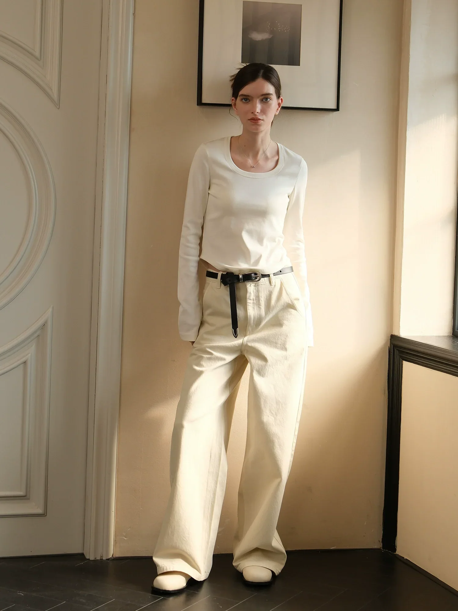 High-Waisted Wide-Leg Trousers - Image 3