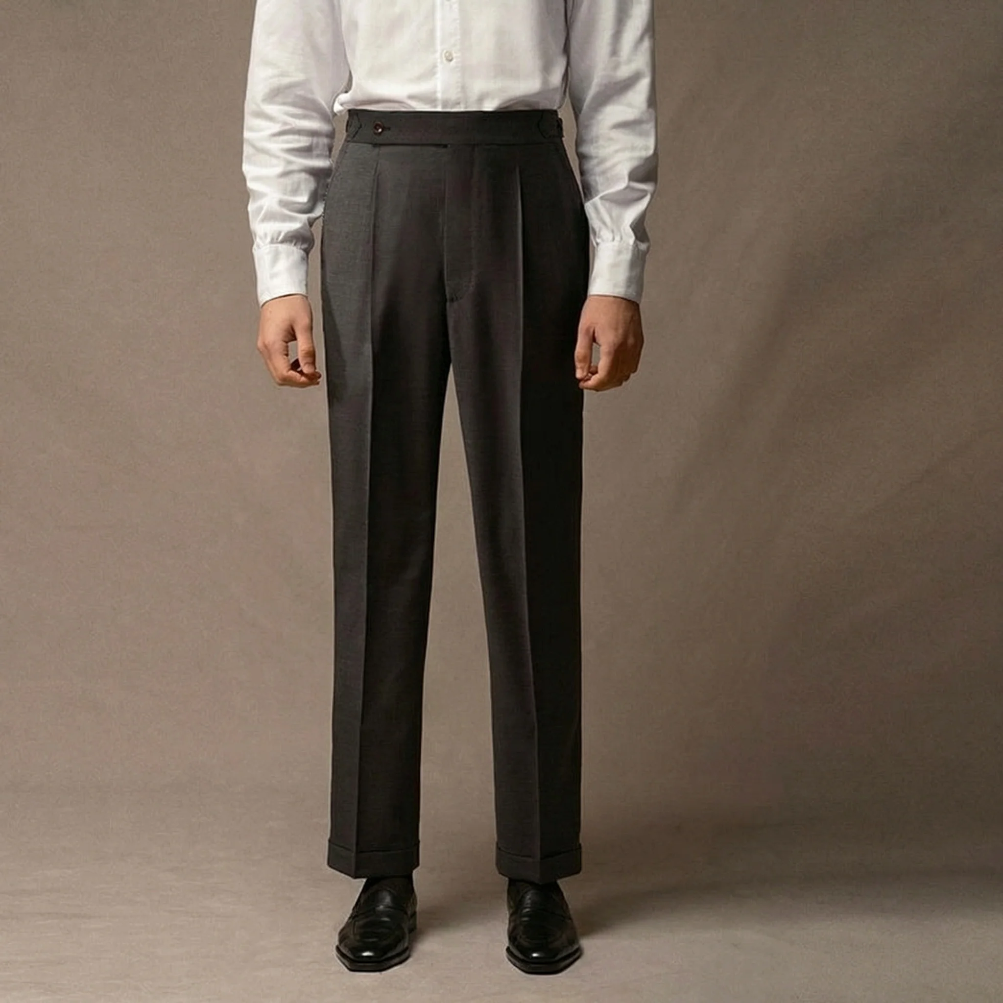 High-Waisted Wool Trousers - Image 9