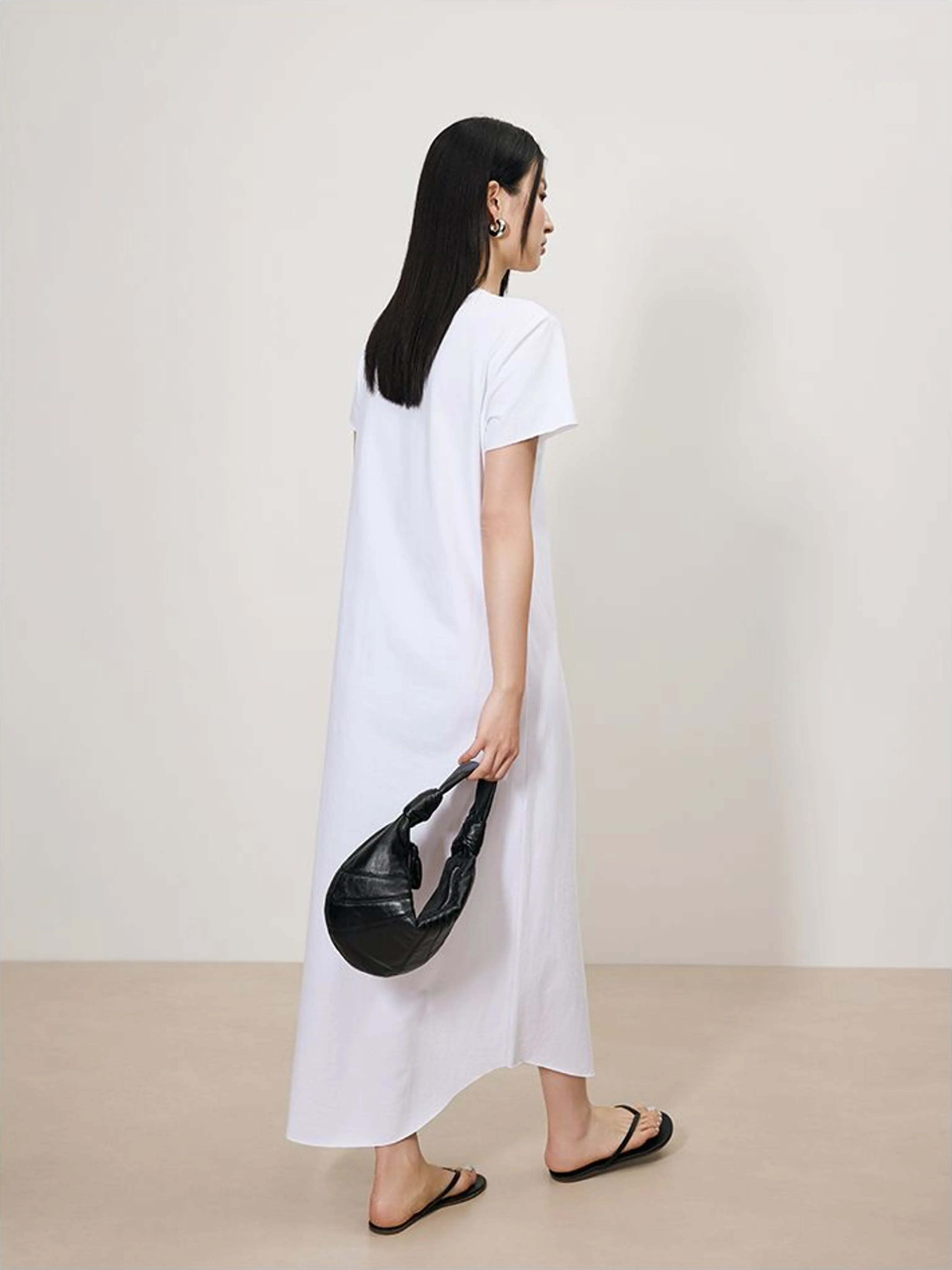 High-Weight Cotton T-Shirt Maxi Dress - Image 7