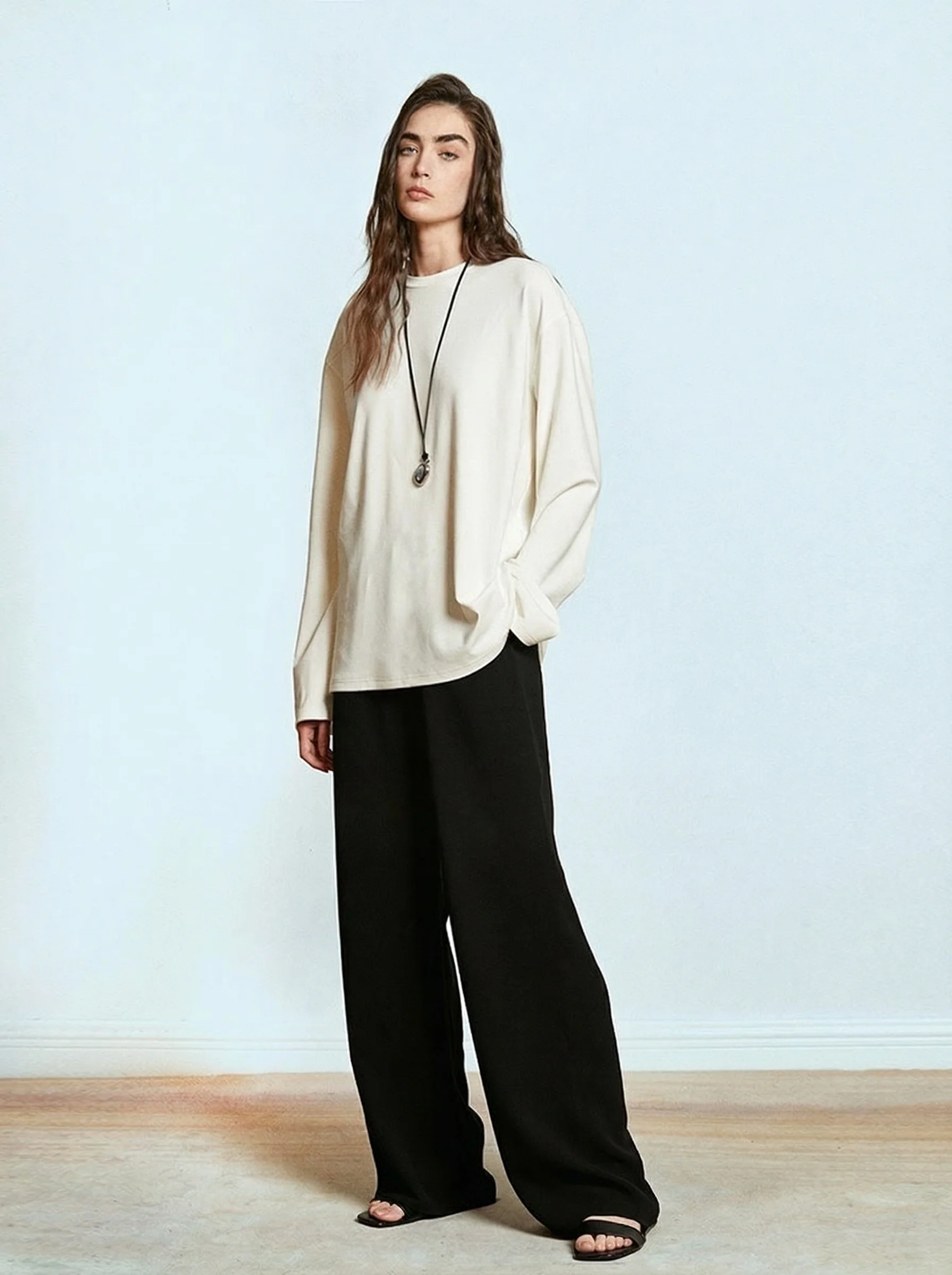 High-Weight Modal Crewneck Top - Image 4
