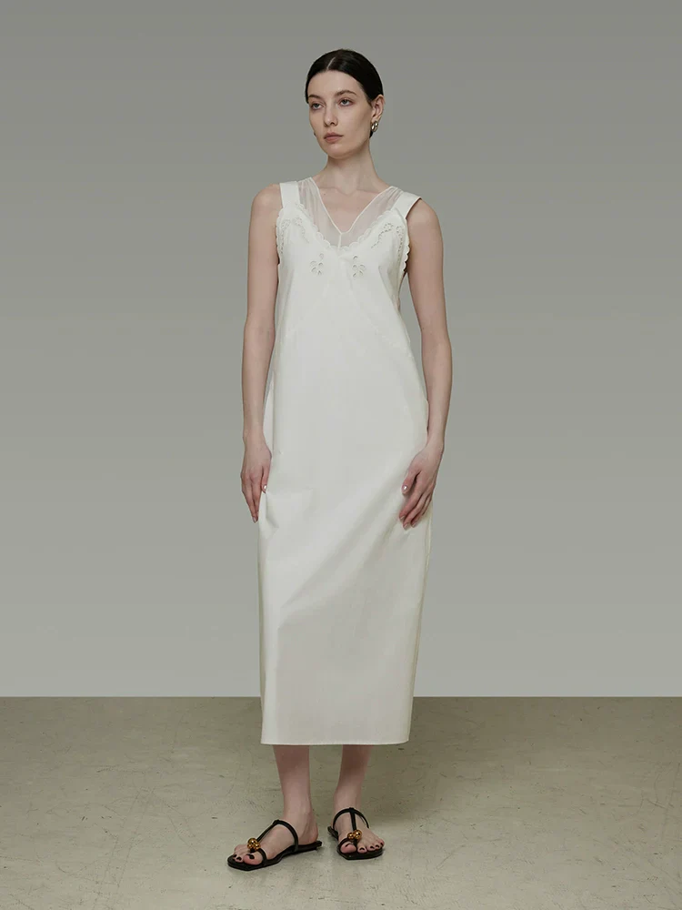 Hollow Embroidered Maxi Dress - Image 2