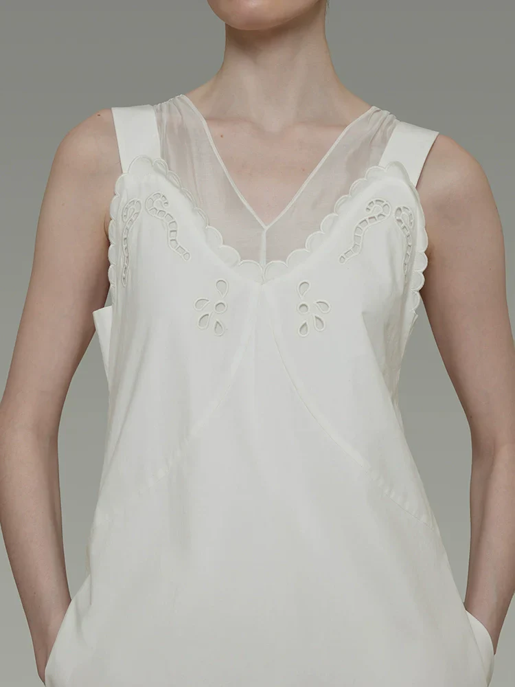 Hollow Embroidered Maxi Dress - Image 3
