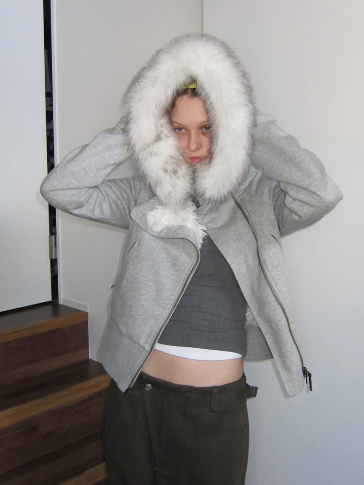 Hooded Fur-Trimmed Cotton Jacket - Image 3