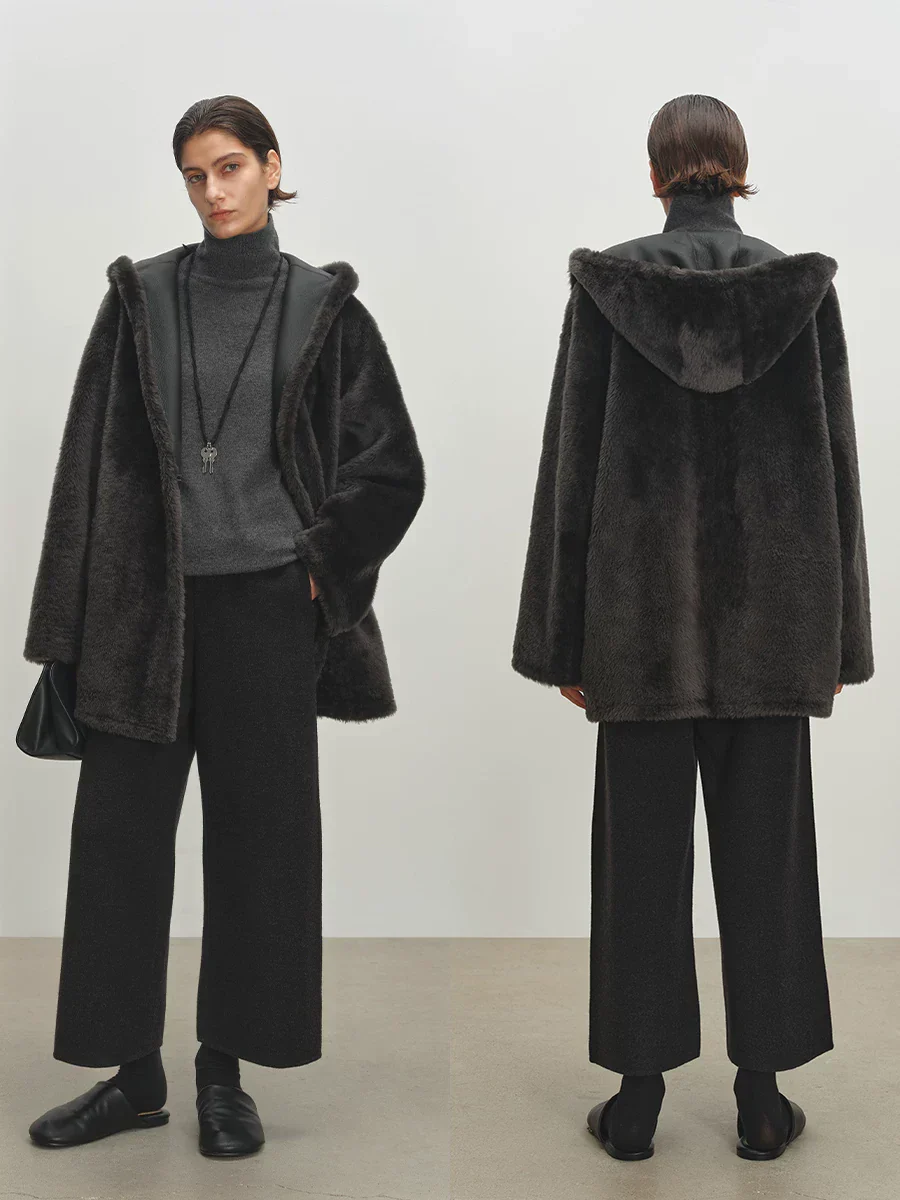 Hooded Merino Shearling Jacket - Image 5
