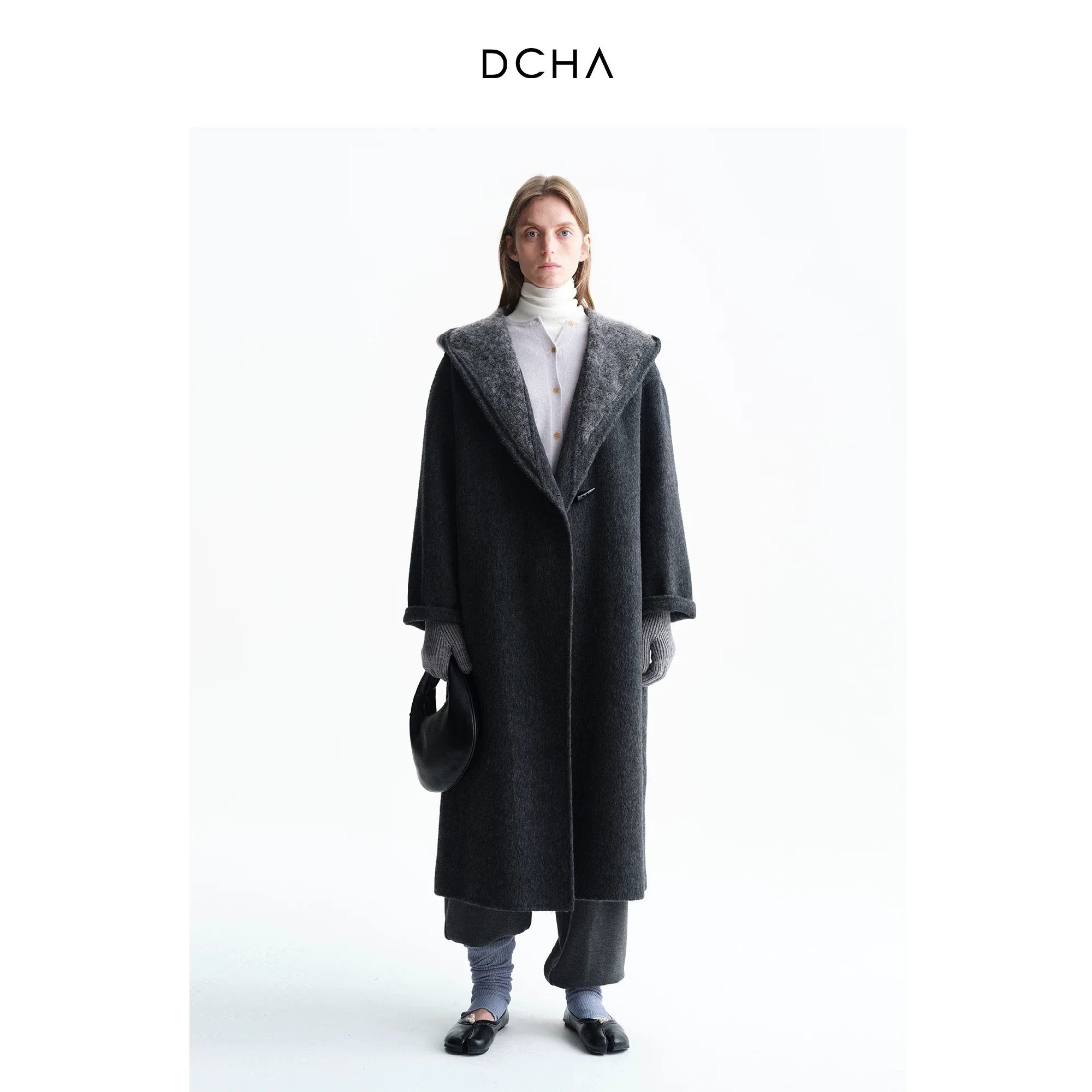 Hooded Patchwork Double-Faced Wool Coat - Image 6