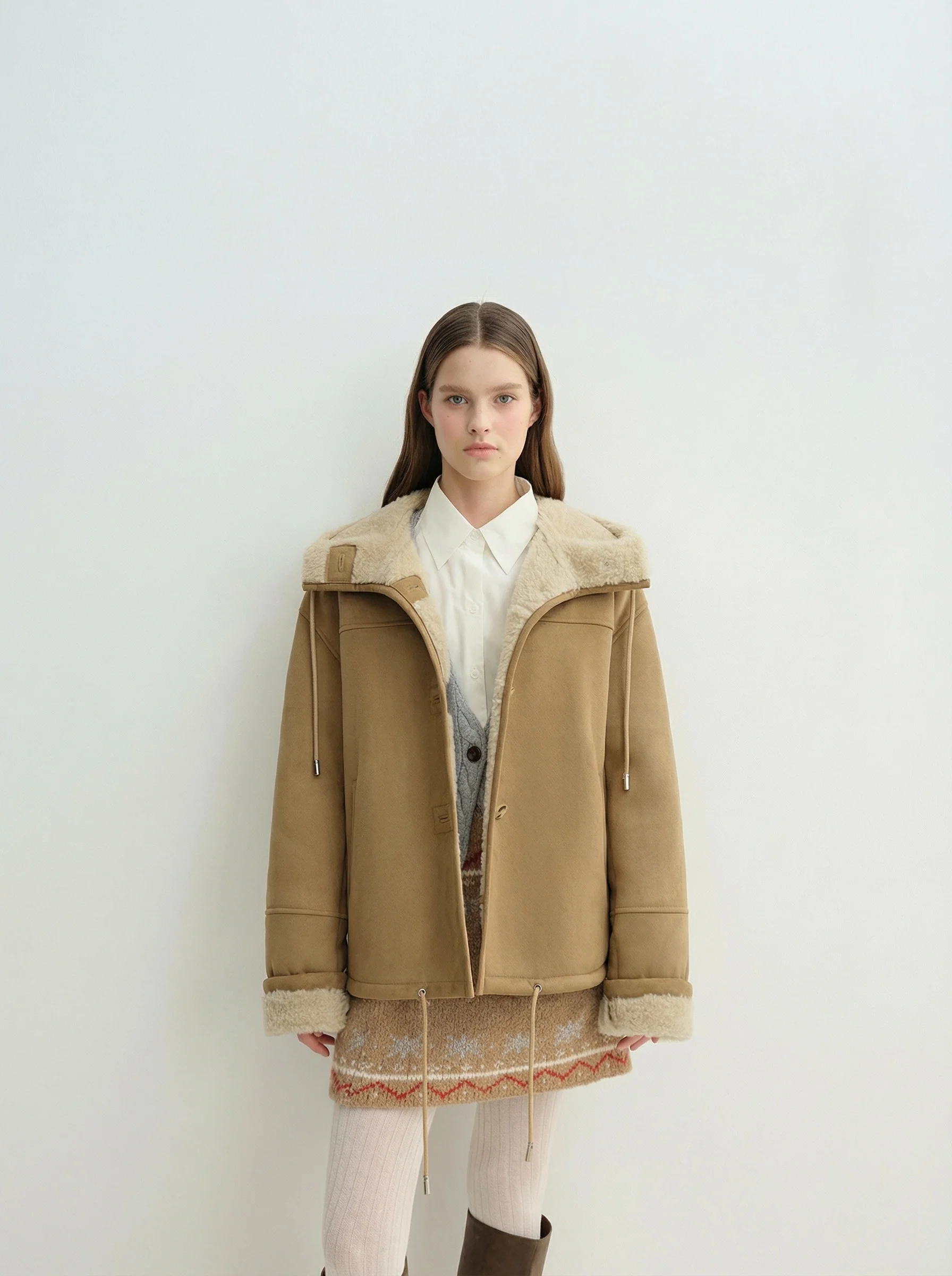 Hooded Shearling-Lined Jacket - Image 2