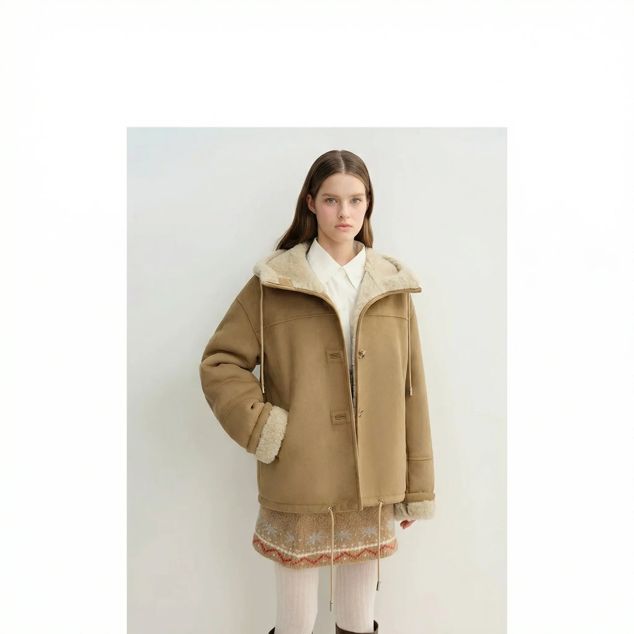 Hooded Shearling-Lined Jacket - Image 3