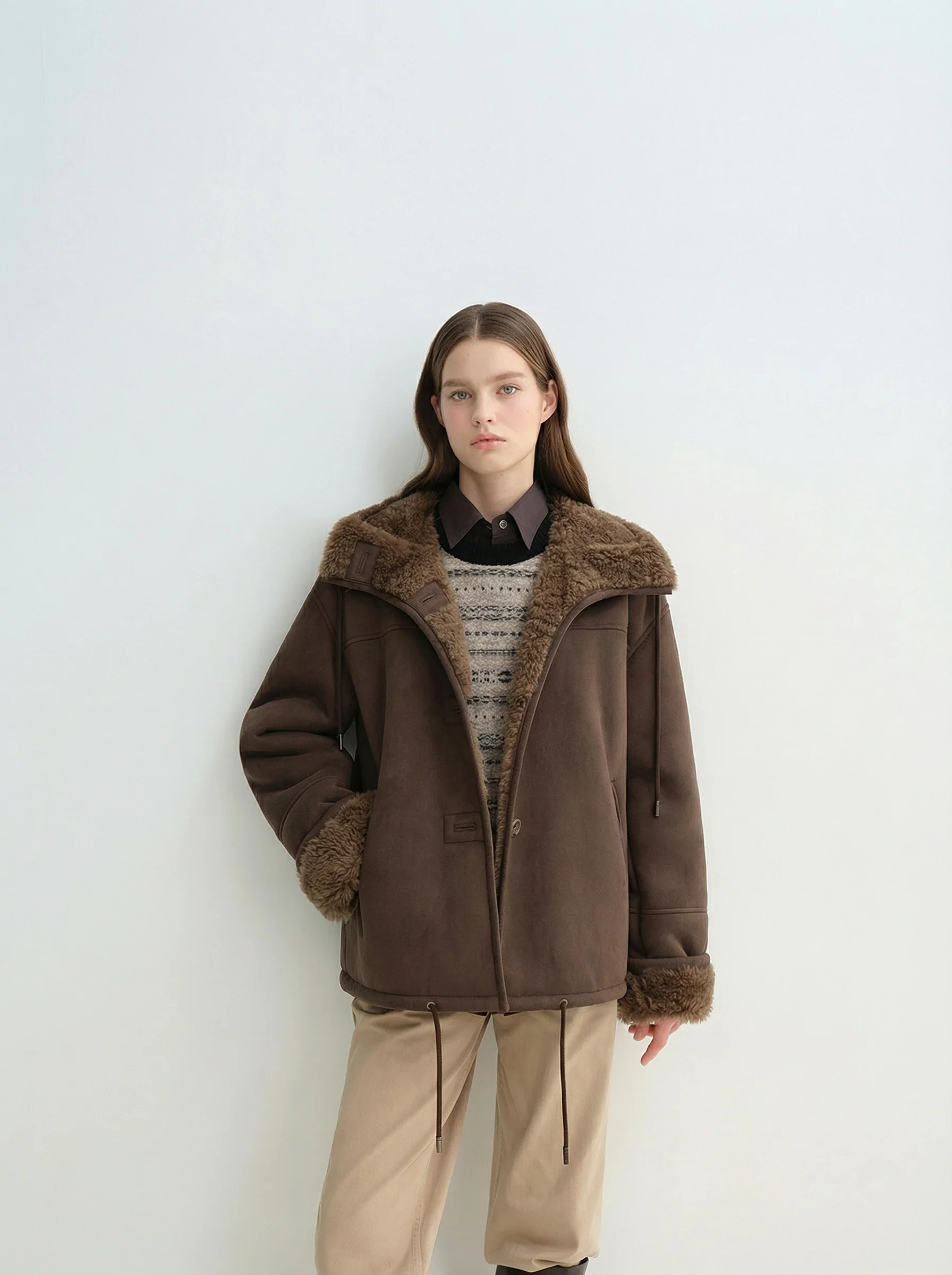 Hooded Shearling-Lined Jacket - Image 5
