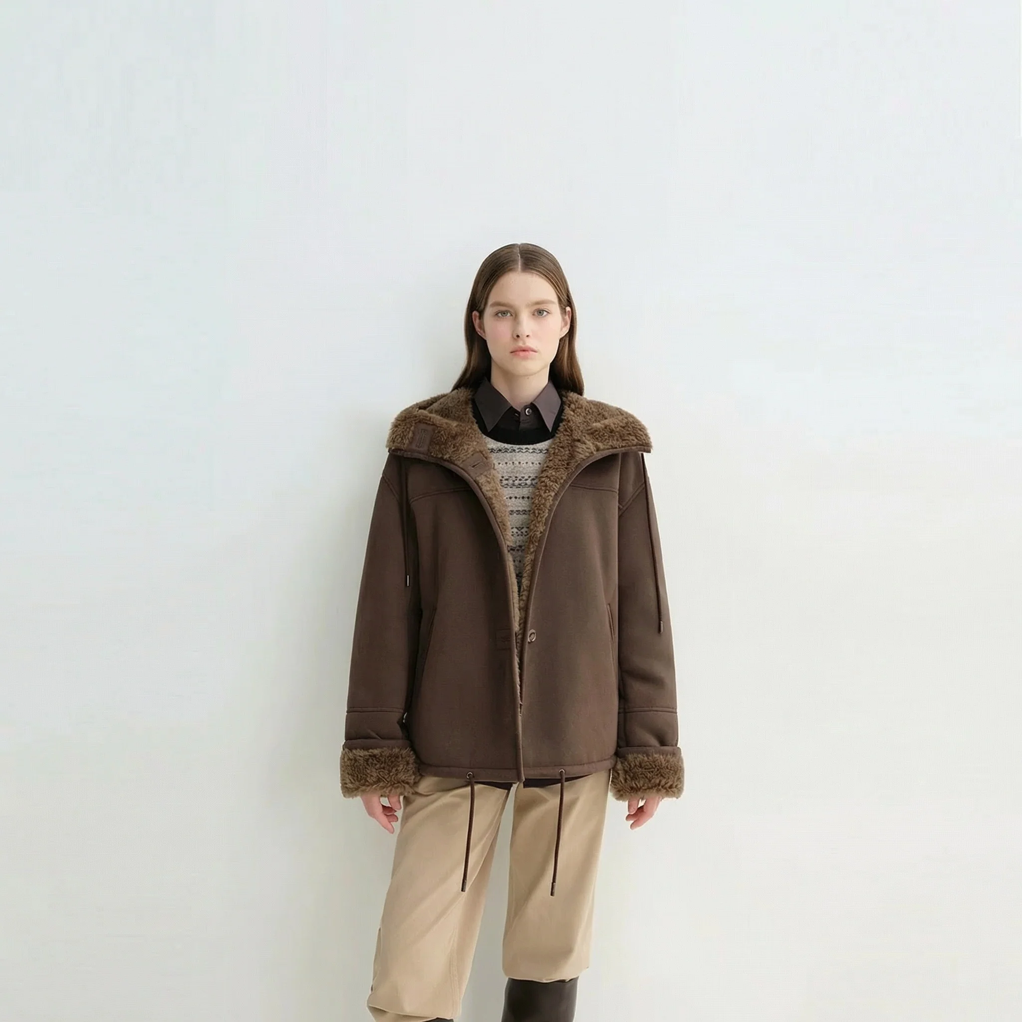 Hooded Shearling-Lined Jacket - Image 6