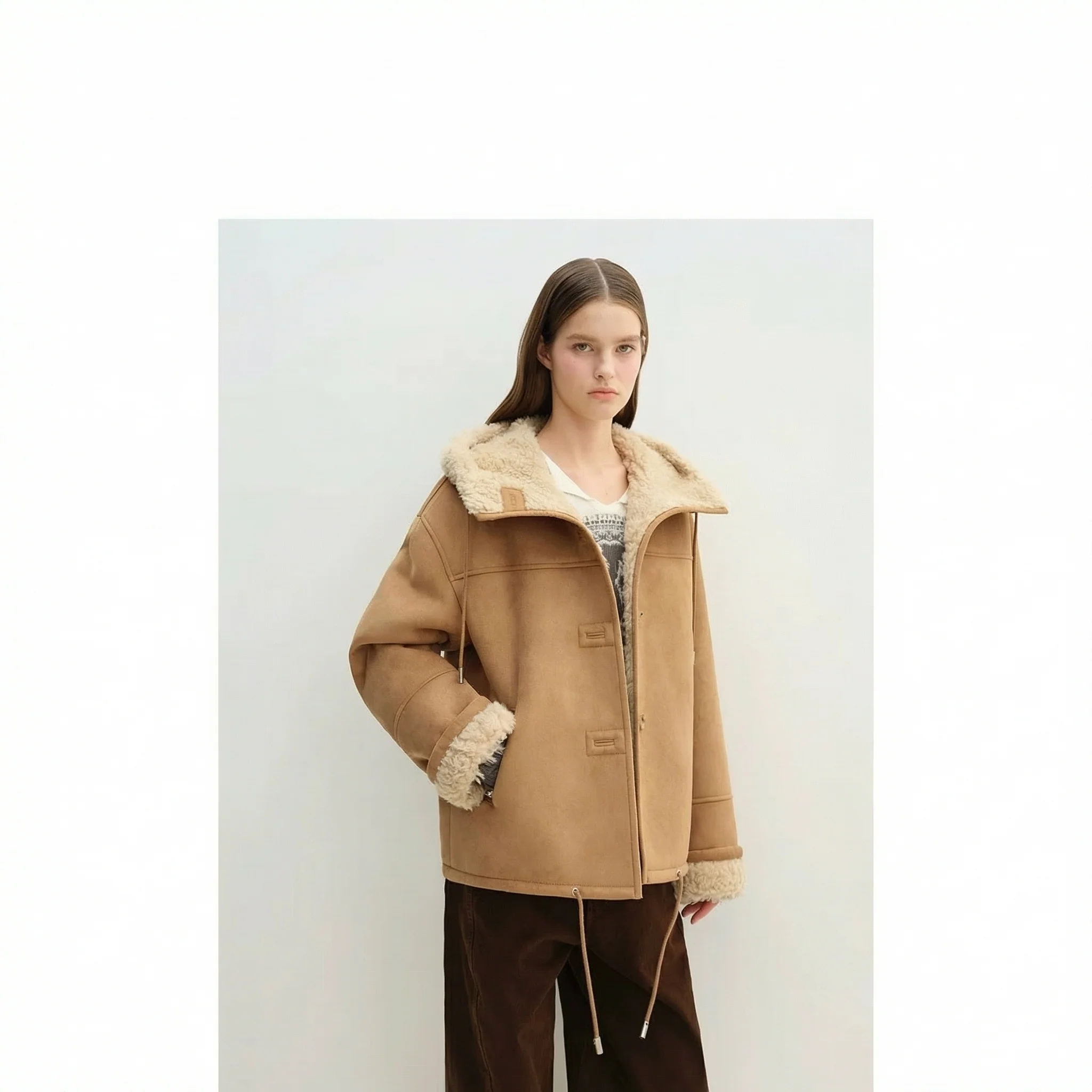 Hooded Shearling-Lined Jacket - Image 7