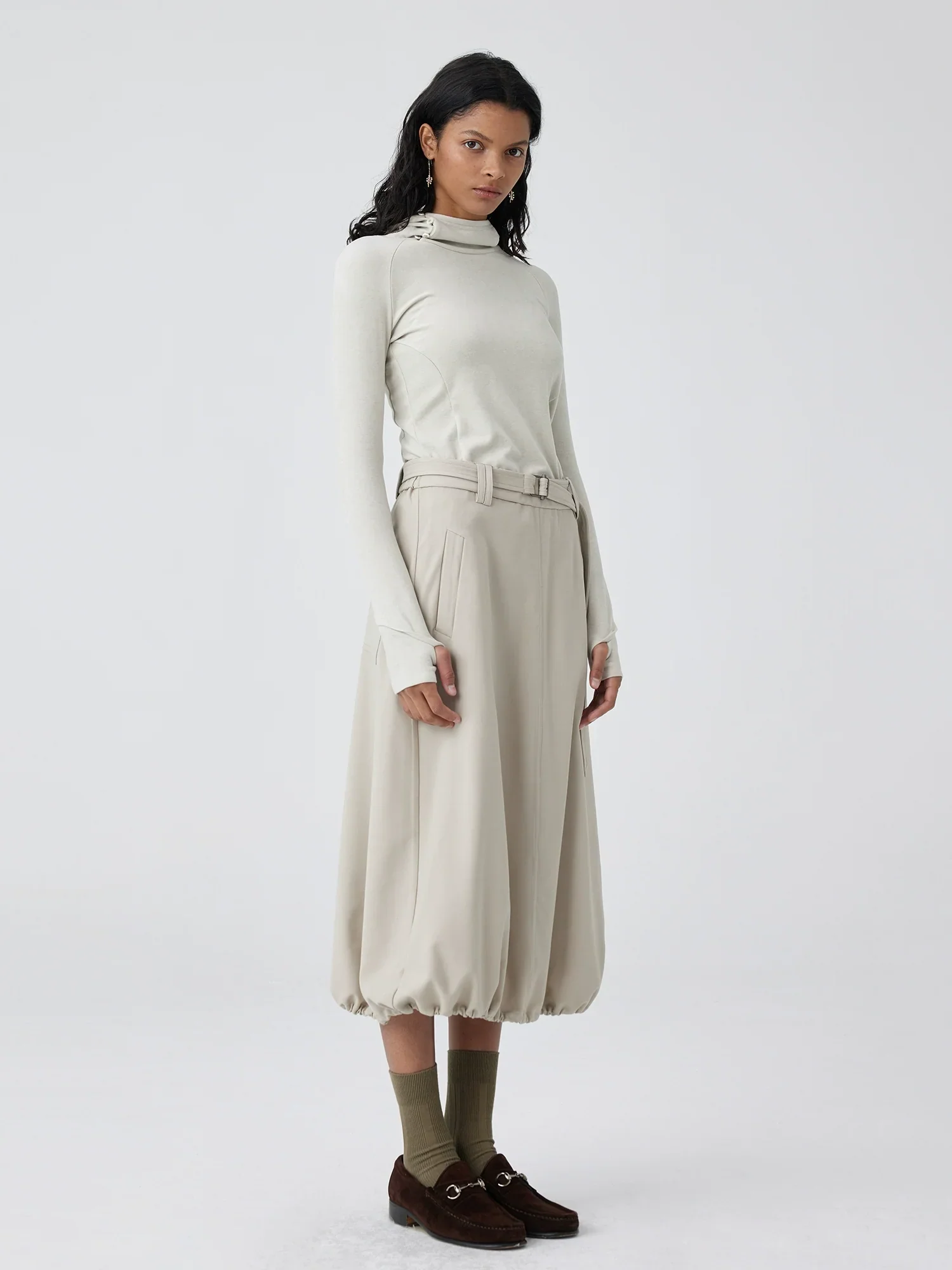 Hooded Slim Jersey Top - Image 3