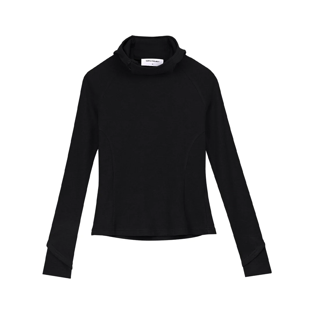 Hooded Slim Jersey Top - Image 7