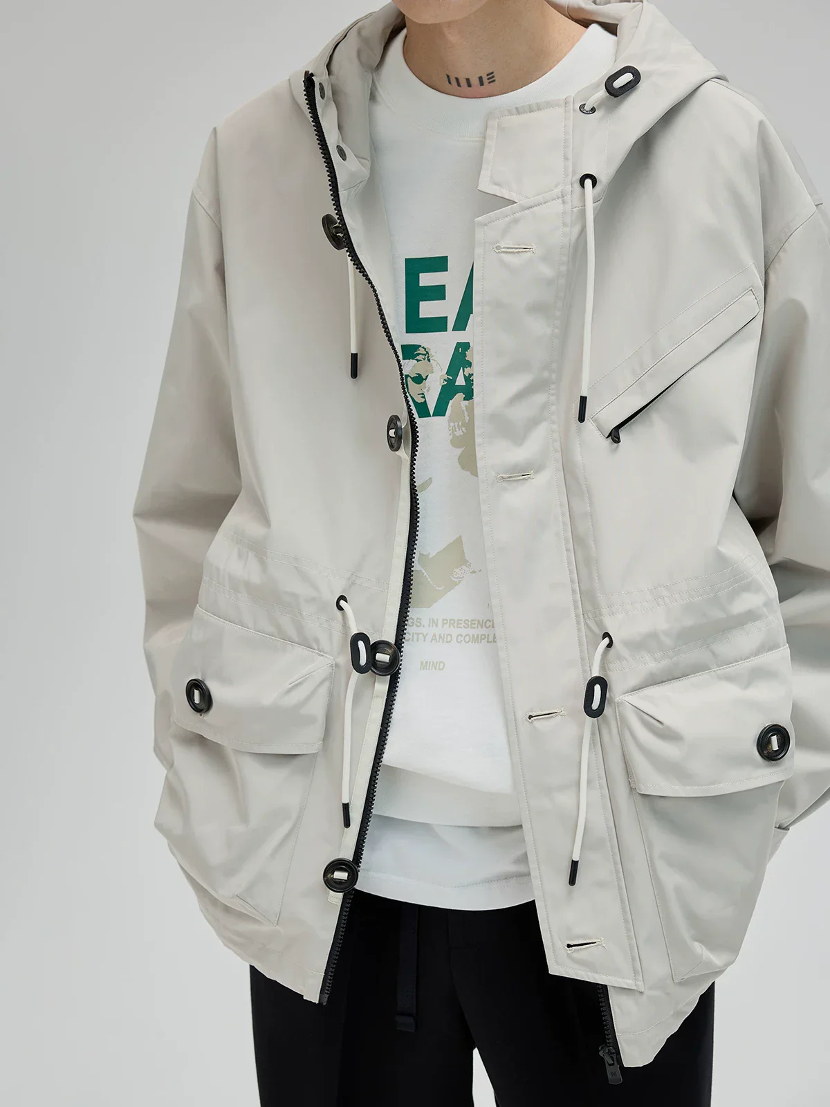 Hooded Twill Utility Jacket - Image 5