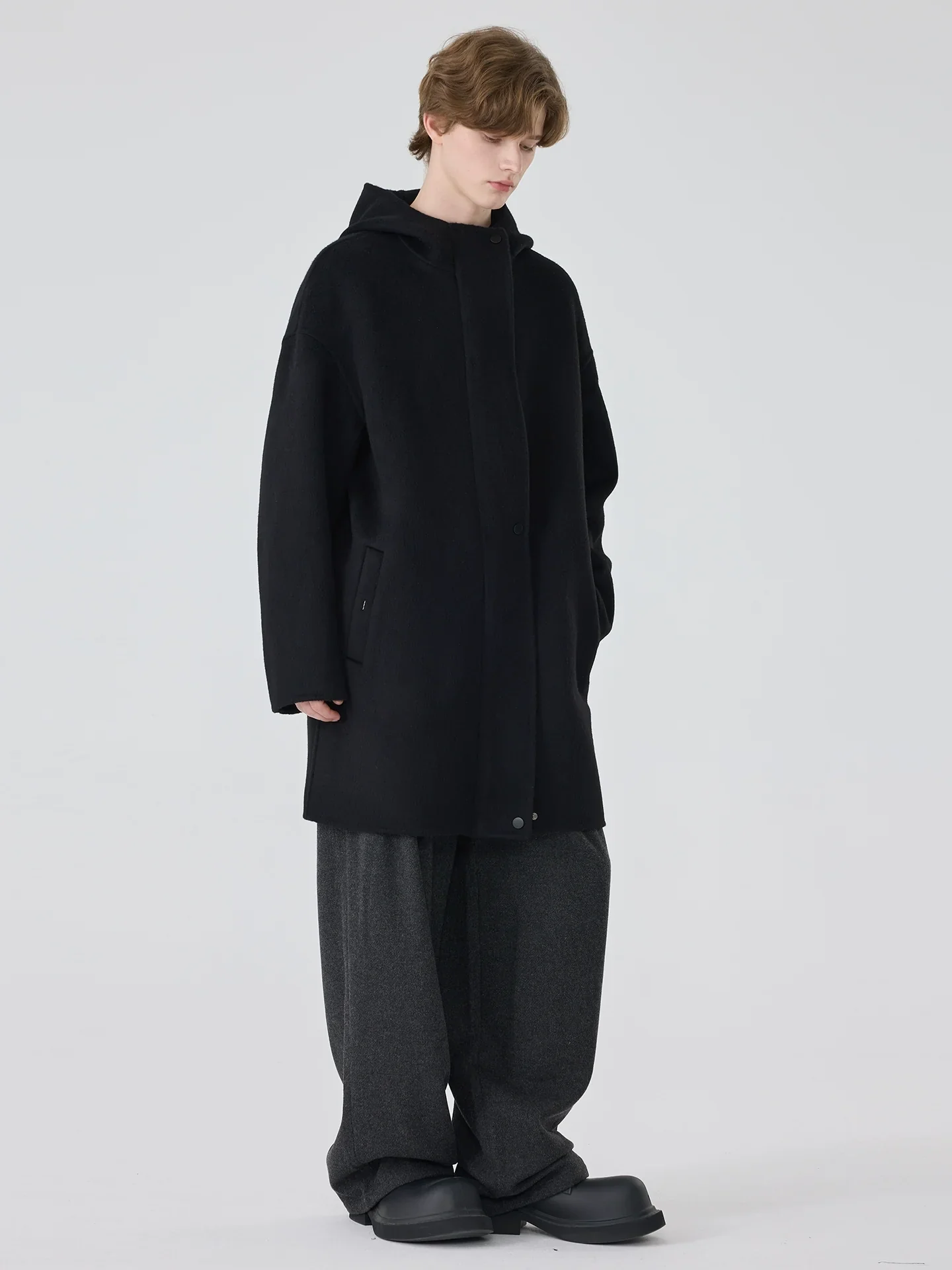 Hooded Two-Way Zip Coat - Image 3