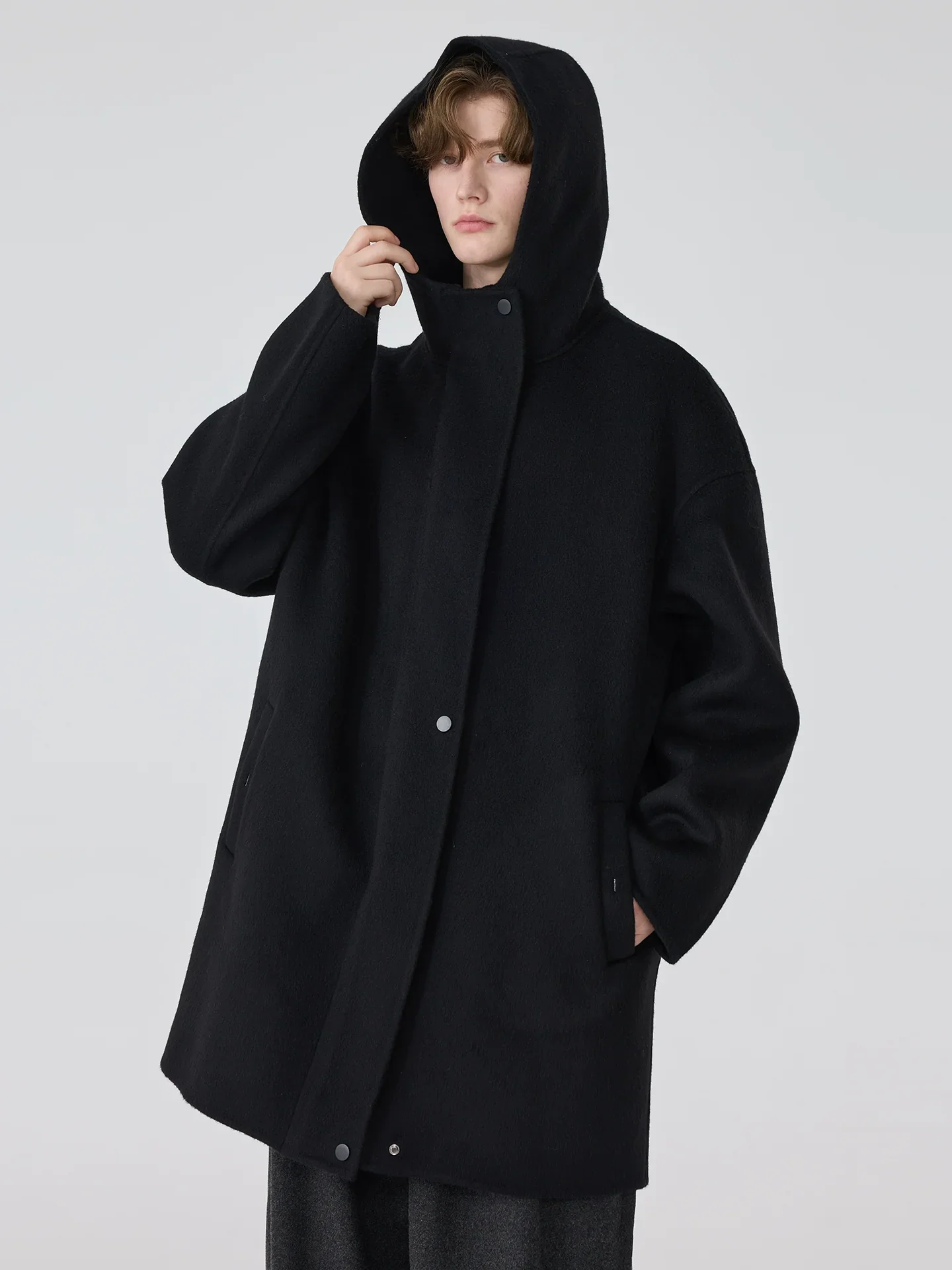 Hooded Two-Way Zip Coat - Image 4