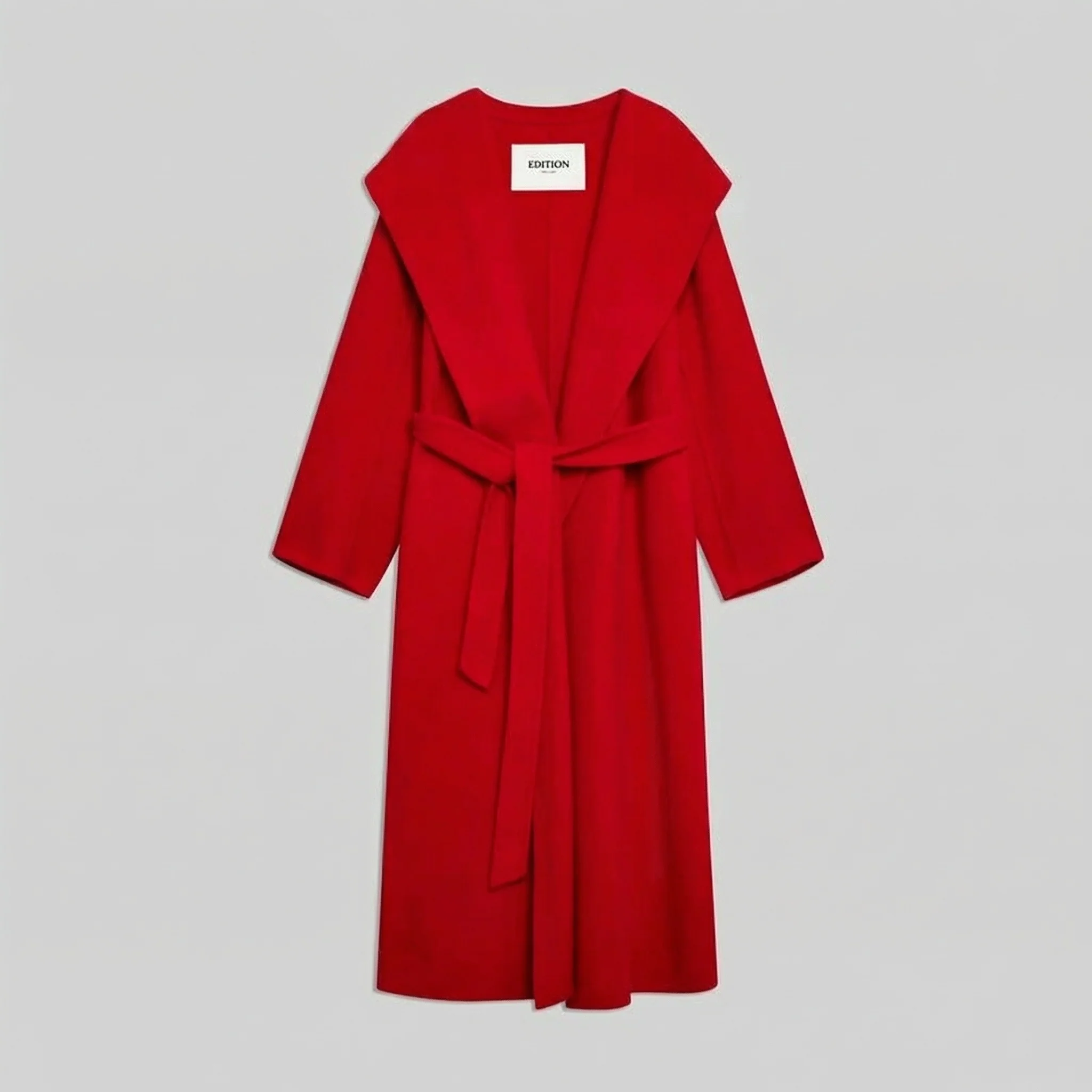 Hooded Wrap Coat - Image 7