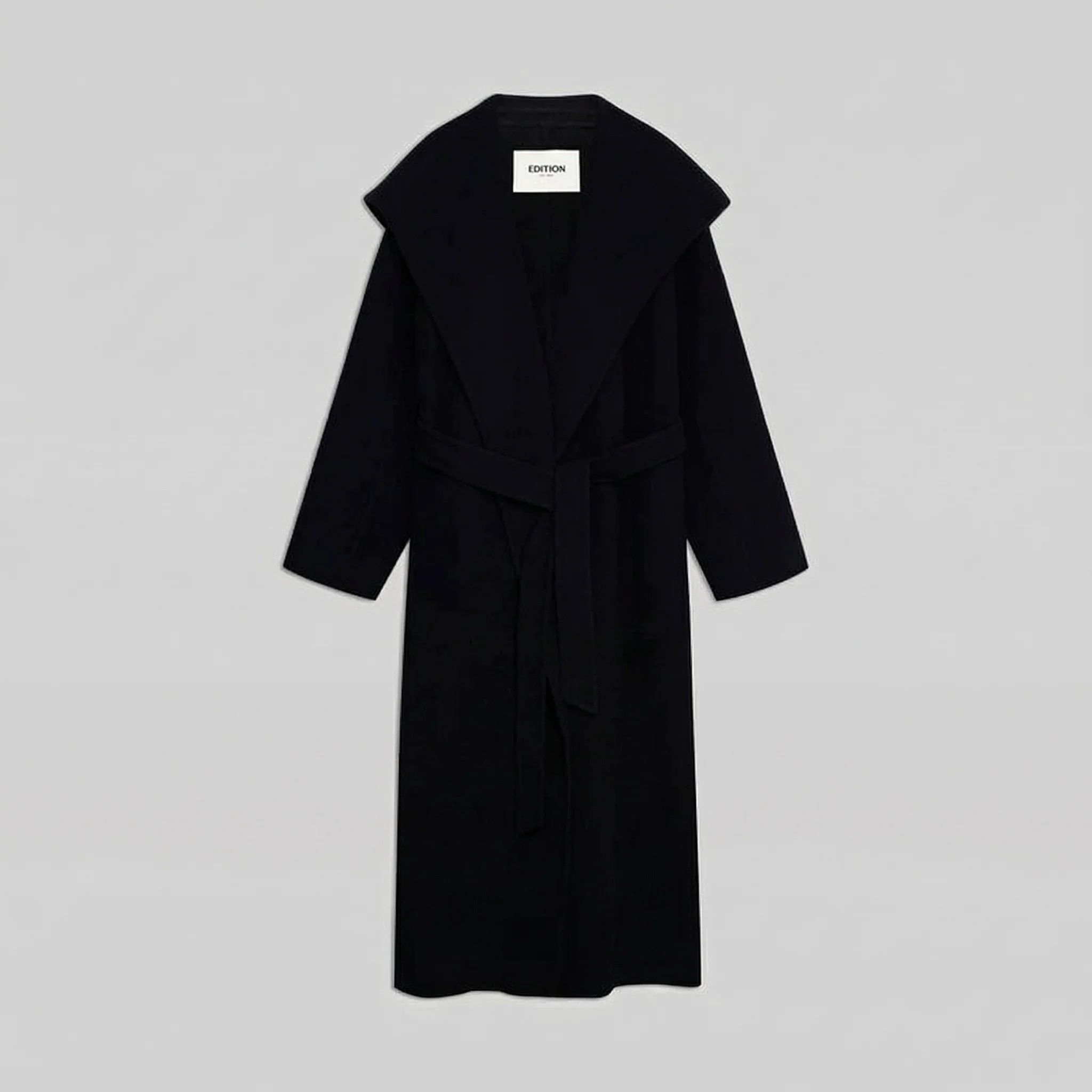 Hooded Wrap Coat - Image 8