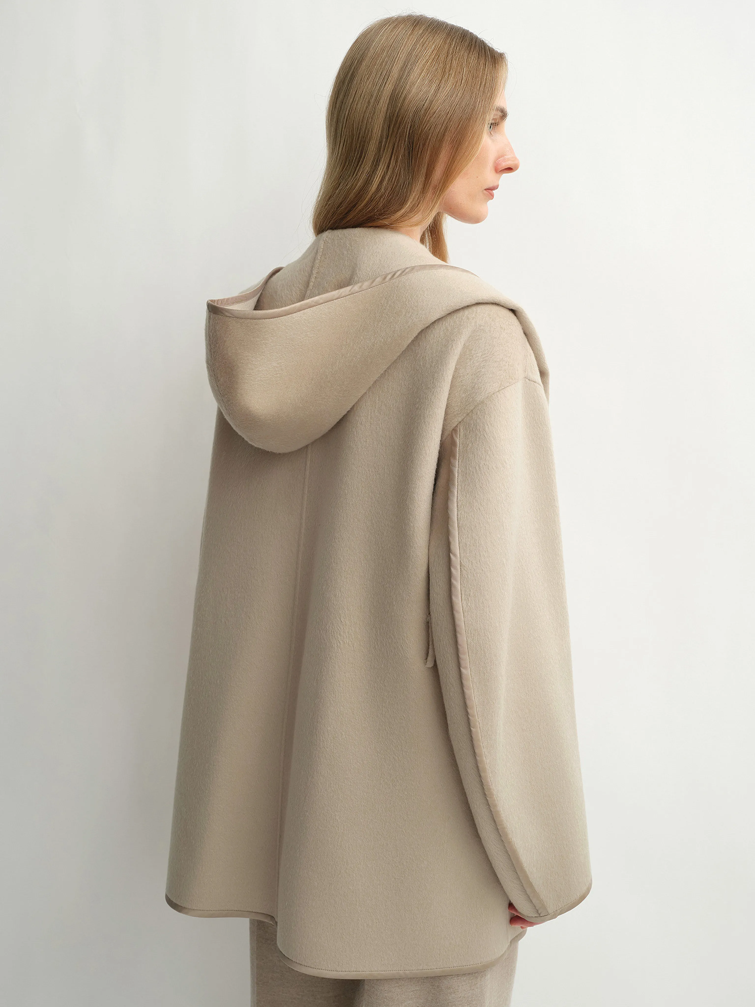 Hooded Wrap Coat - Image 3