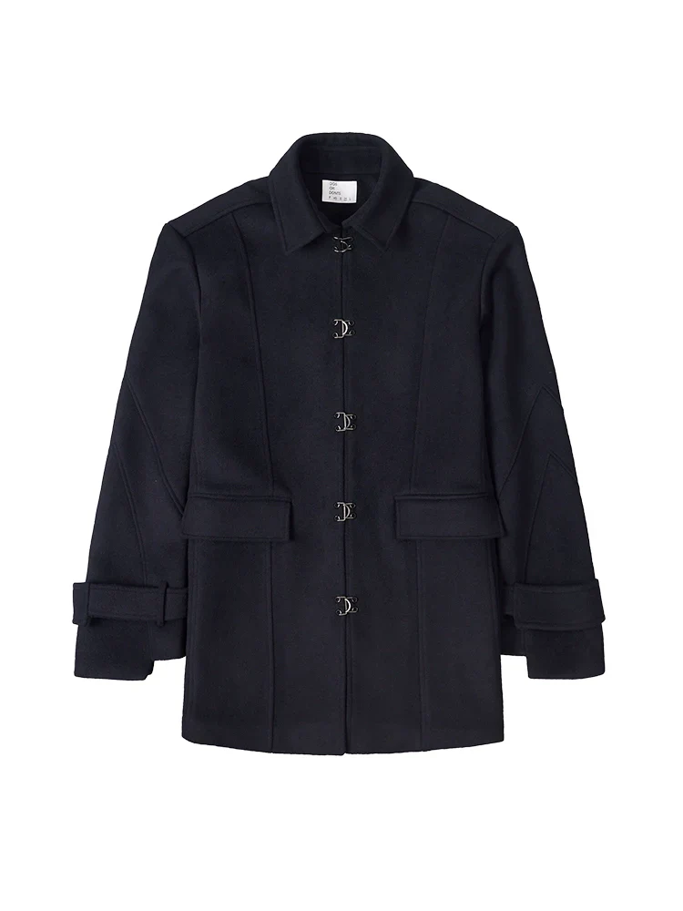 Hook-Front Wool Coat - Image 4