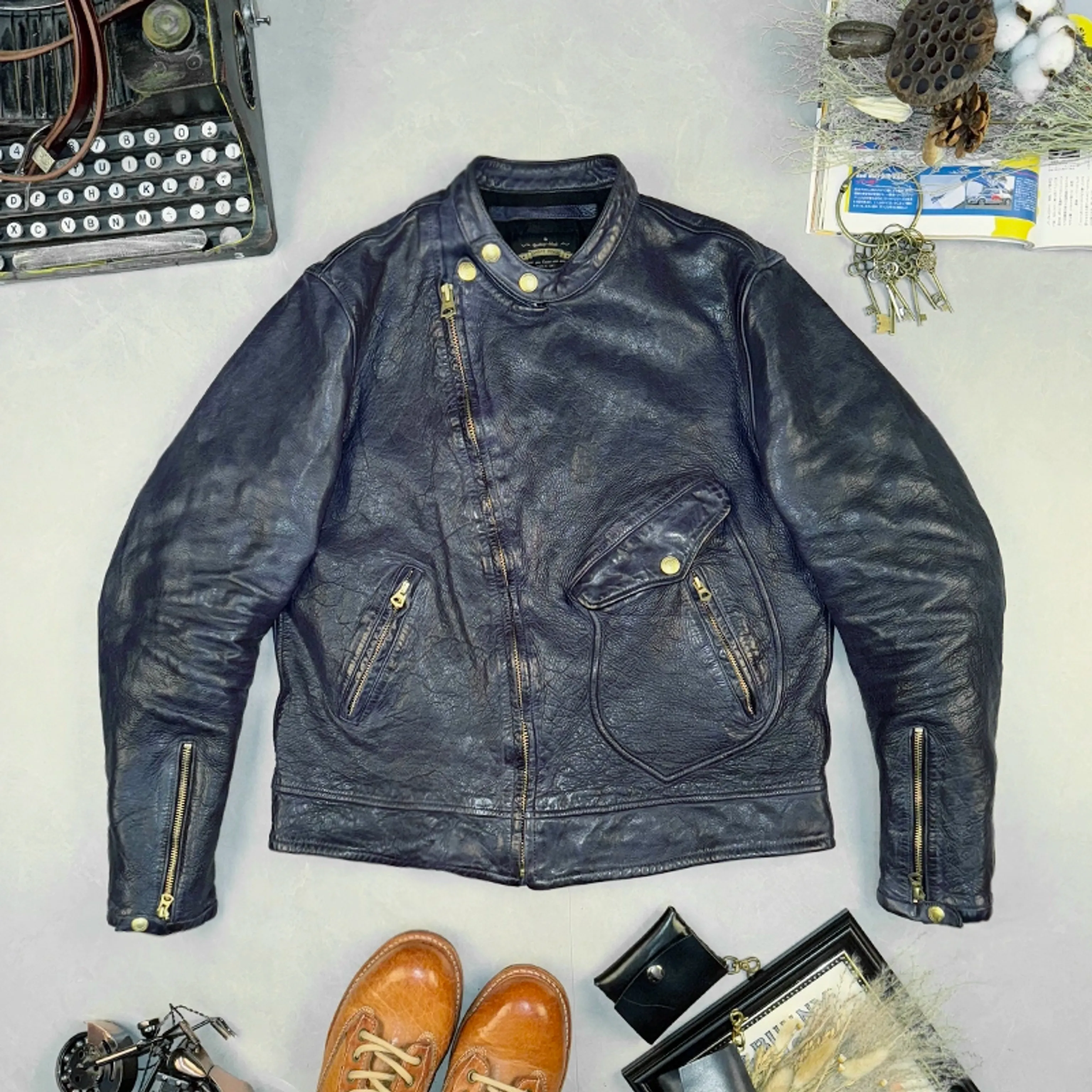 Horsehide D-Pocket Moto Jacket - Image 6