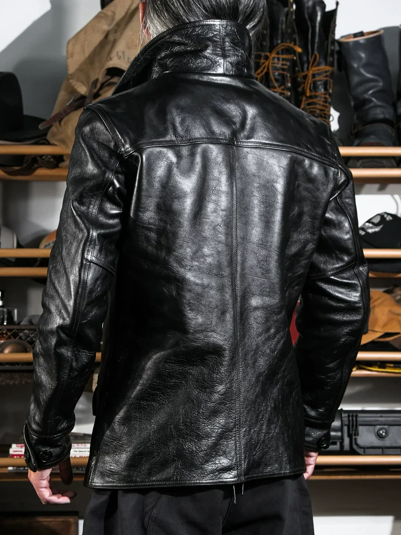 Horsehide Wool-Lined Car Coat - Image 3