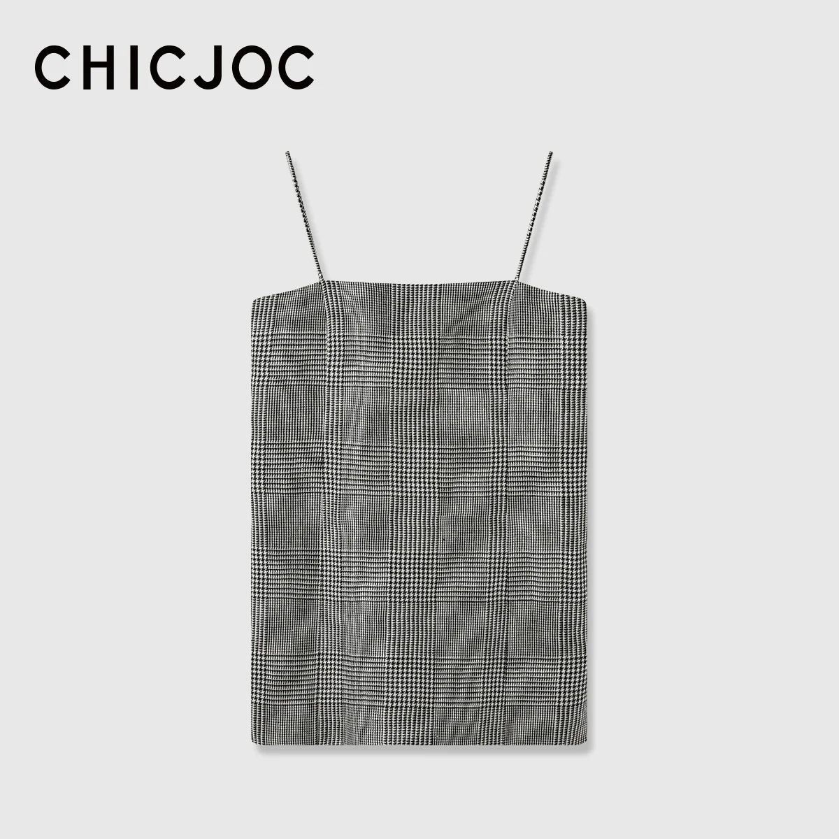 Houndstooth Linen Longline Camisole - Image 7