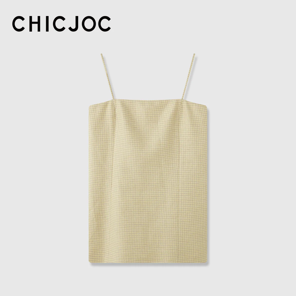 Houndstooth Linen Longline Camisole - Image 8