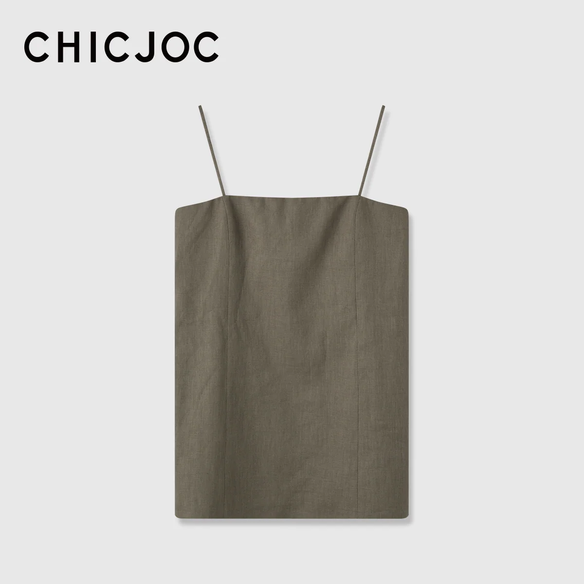 Houndstooth Linen Longline Camisole - Image 9