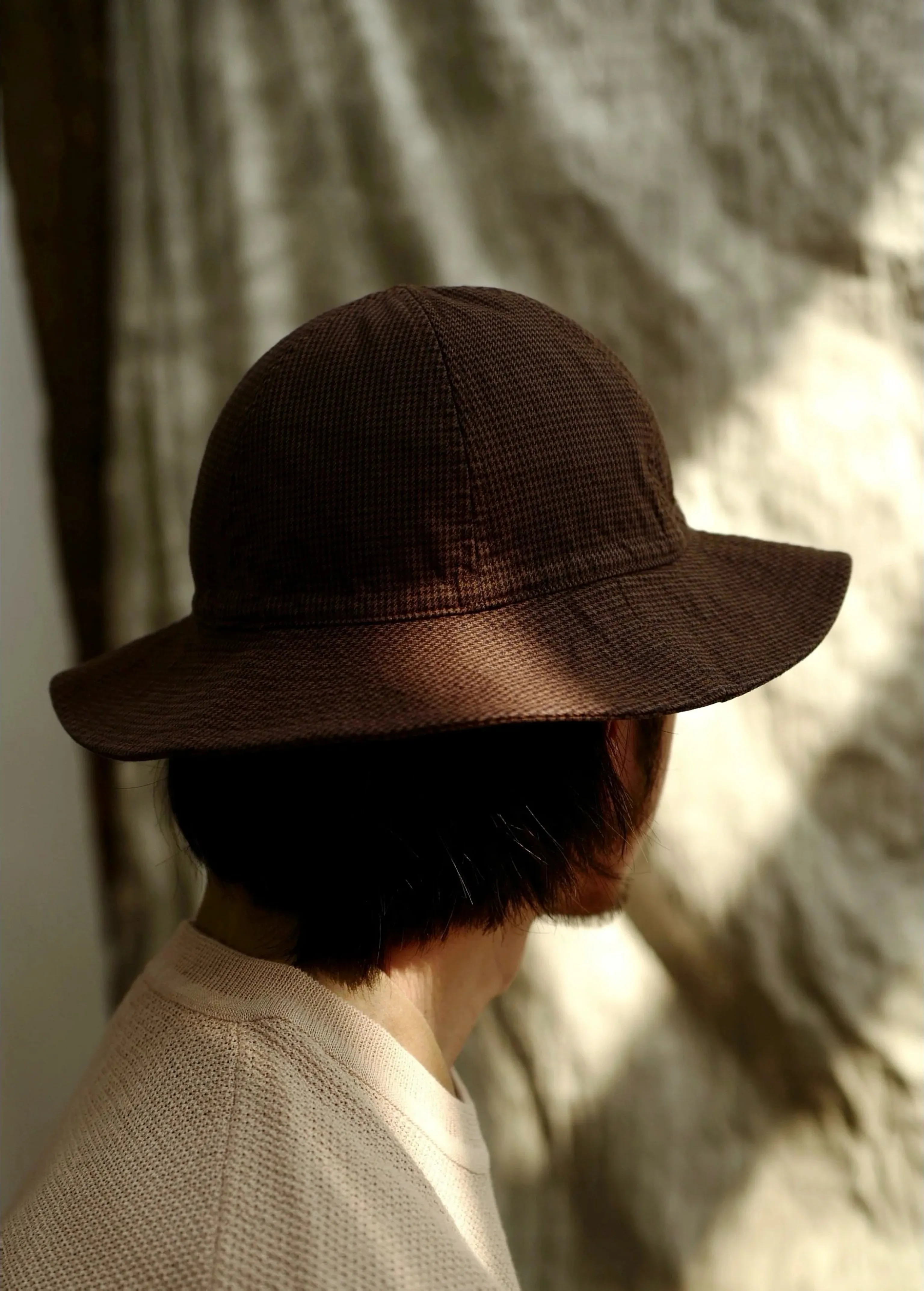 Houndstooth Wide-Brimmed Bush Hat - Image 5