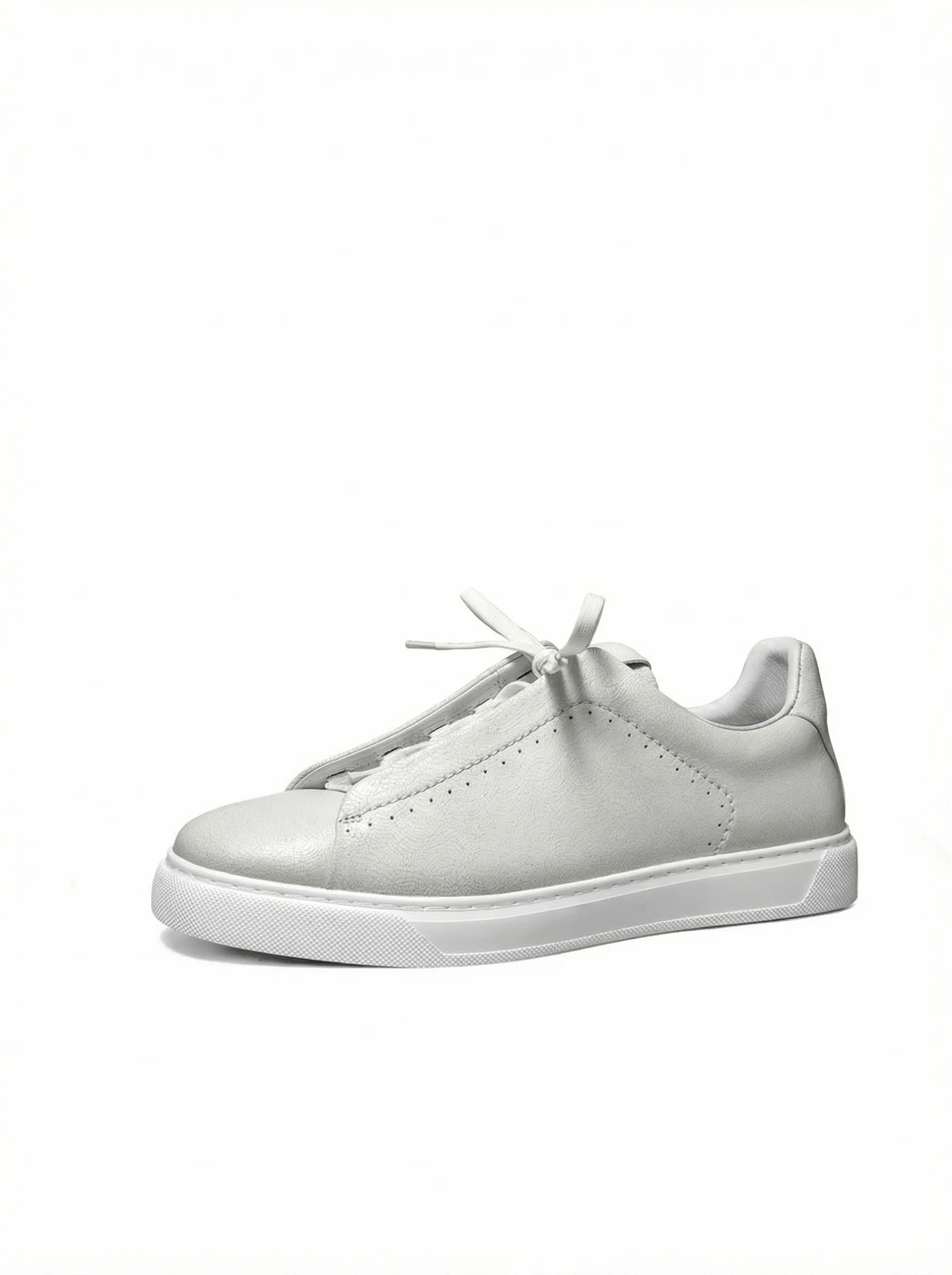 Ice-Crackle Top-Grain Leather Slip-On Sneaker - Image 4
