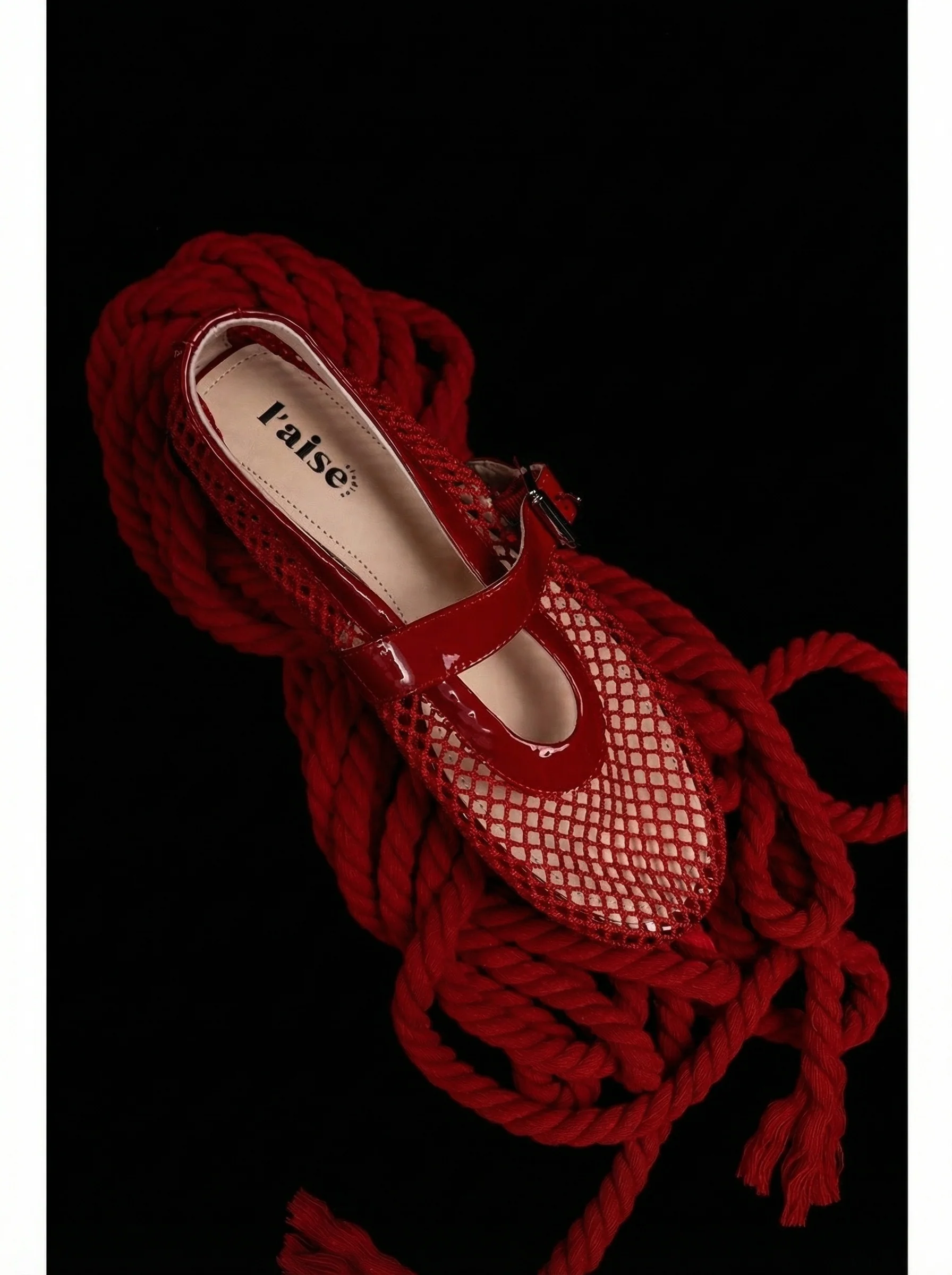 Ice Silk Mesh Mary Jane Flats - Image 11