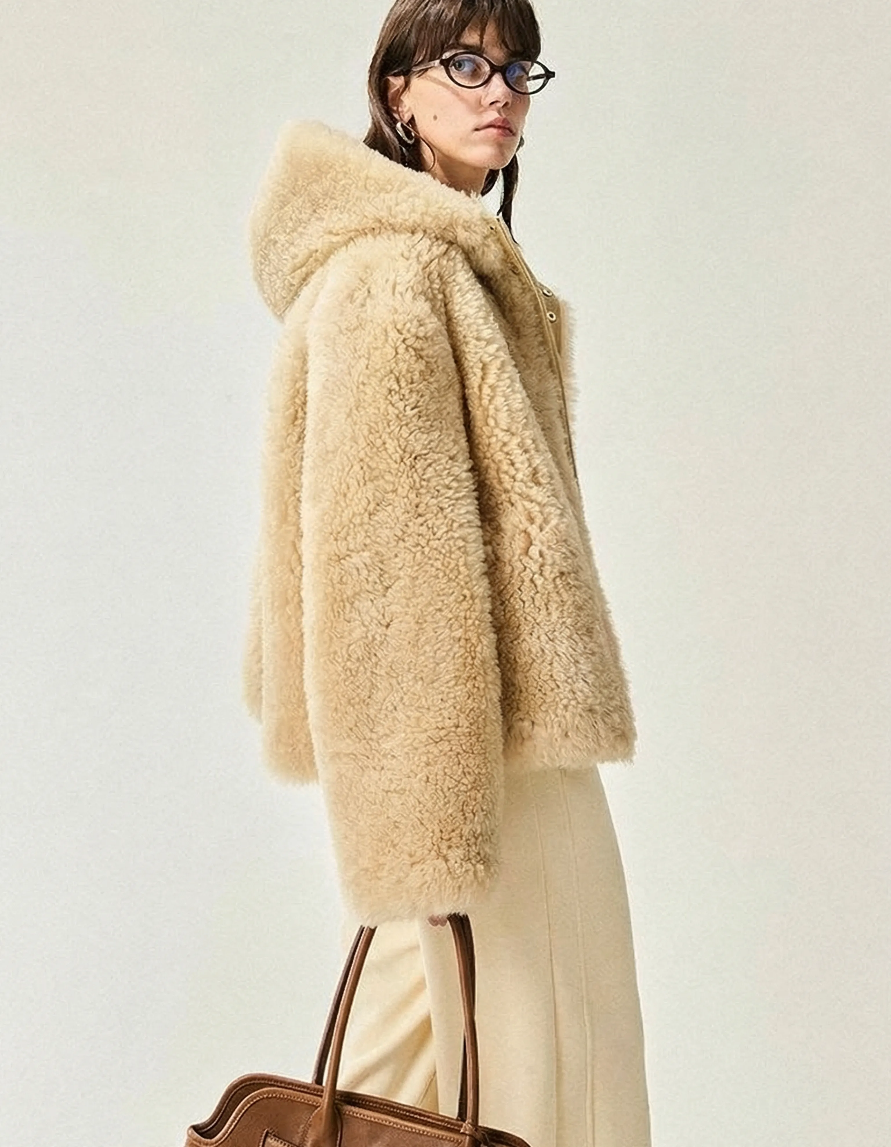 Icelandic Shearling Hooded Jacket - Image 4