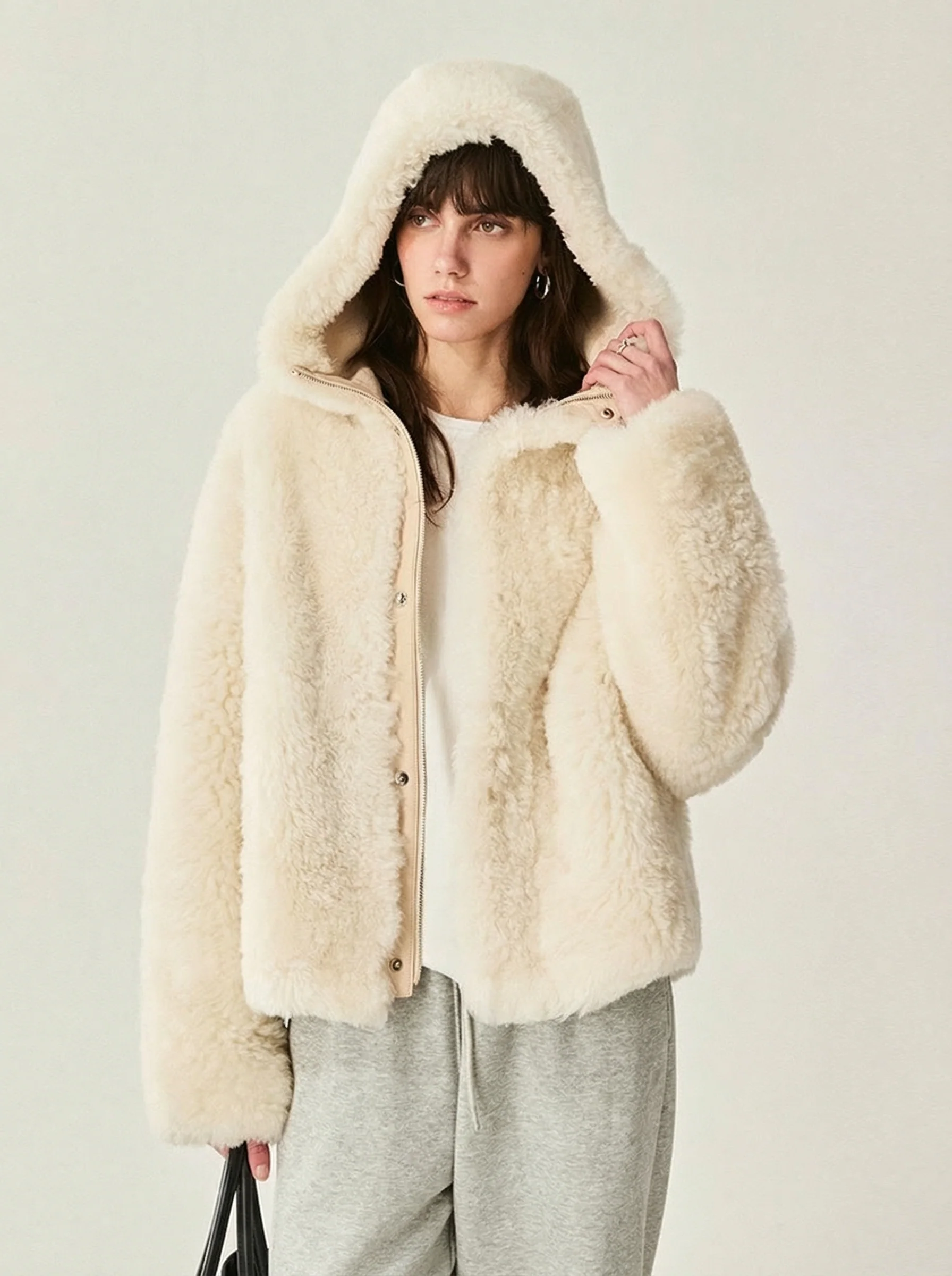 Icelandic Shearling Hooded Jacket - Image 5