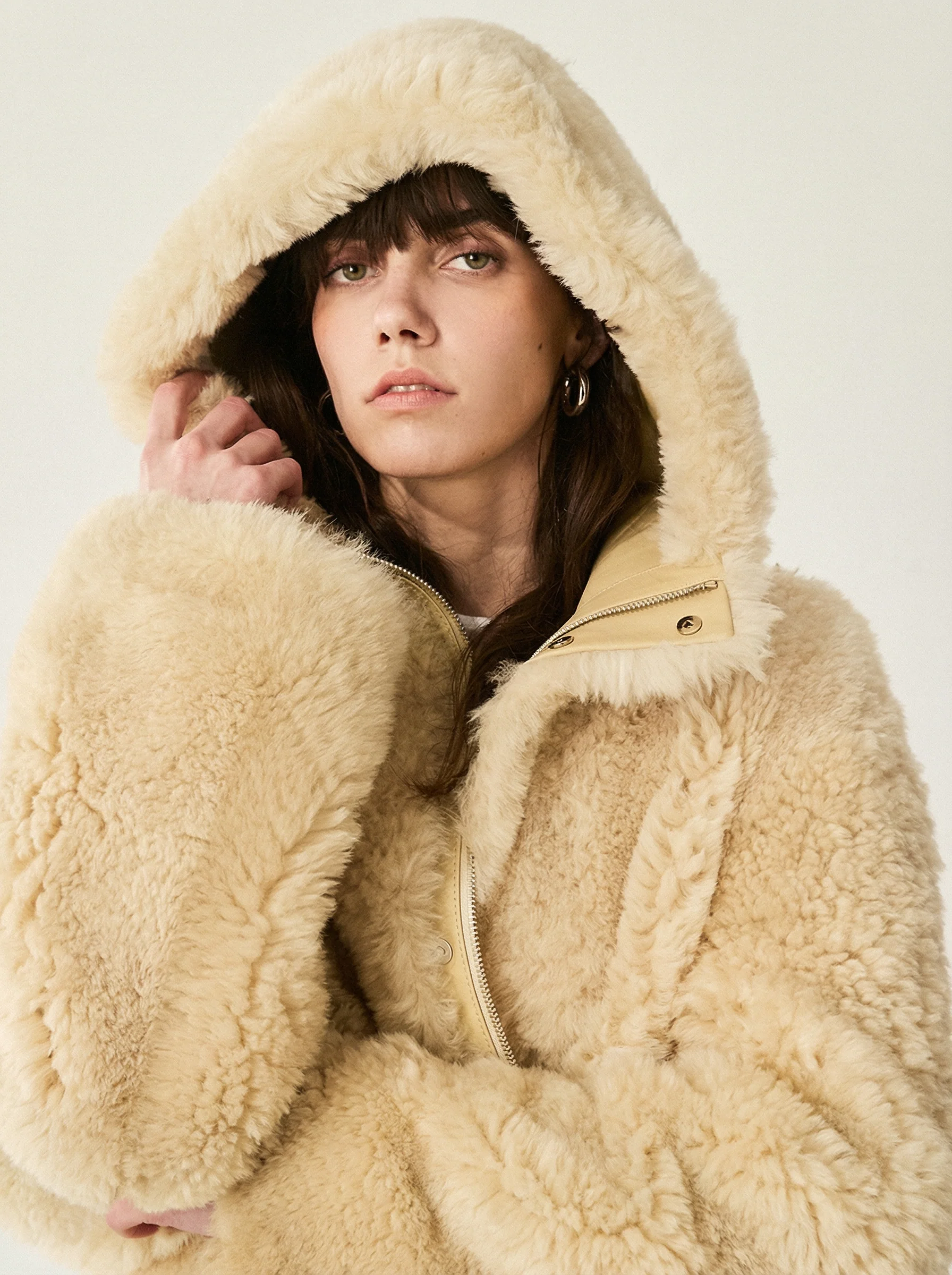 Icelandic Shearling Hooded Jacket - Image 8