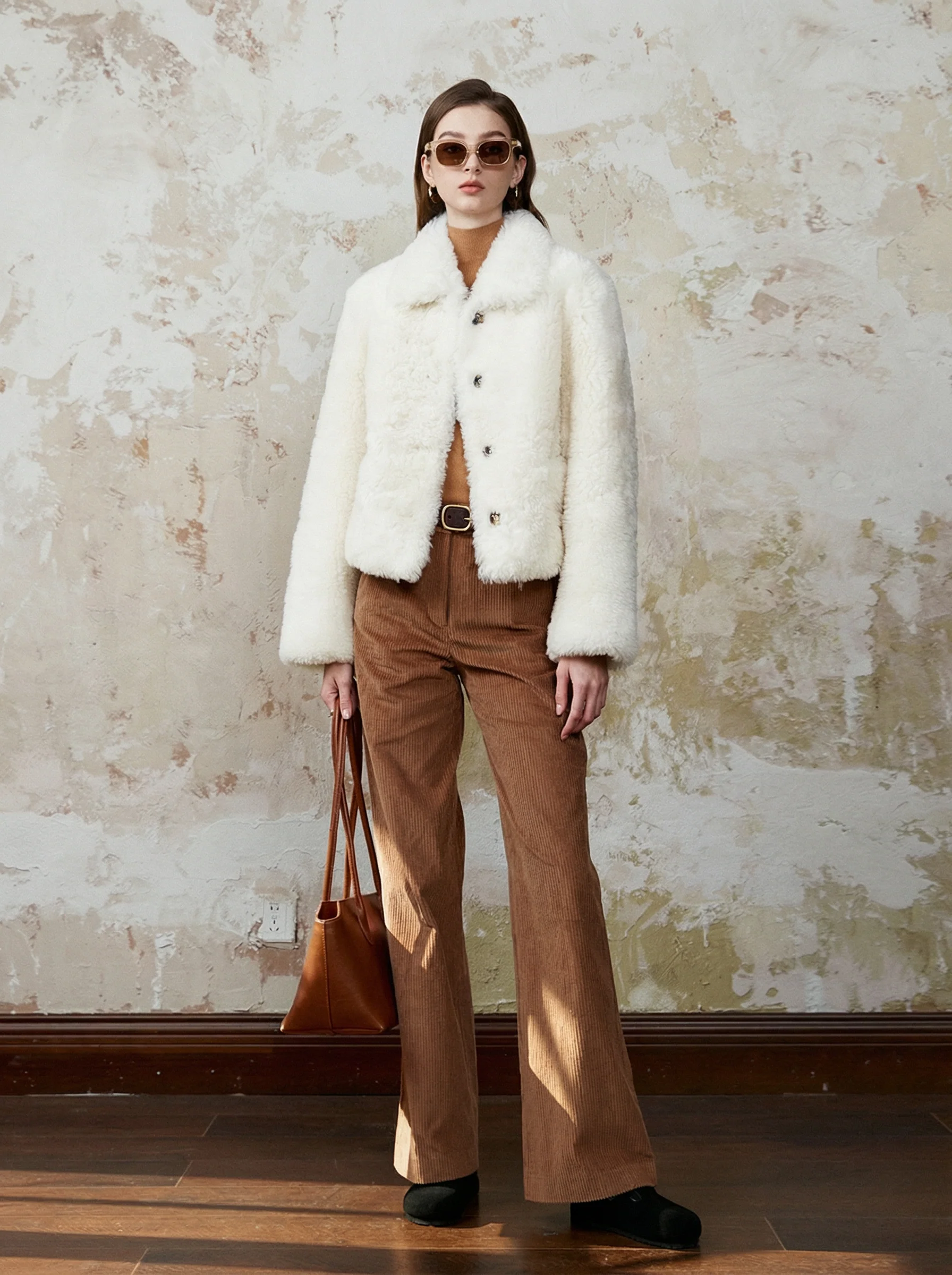 Icelandic Shearling Short Jacket - Image 9