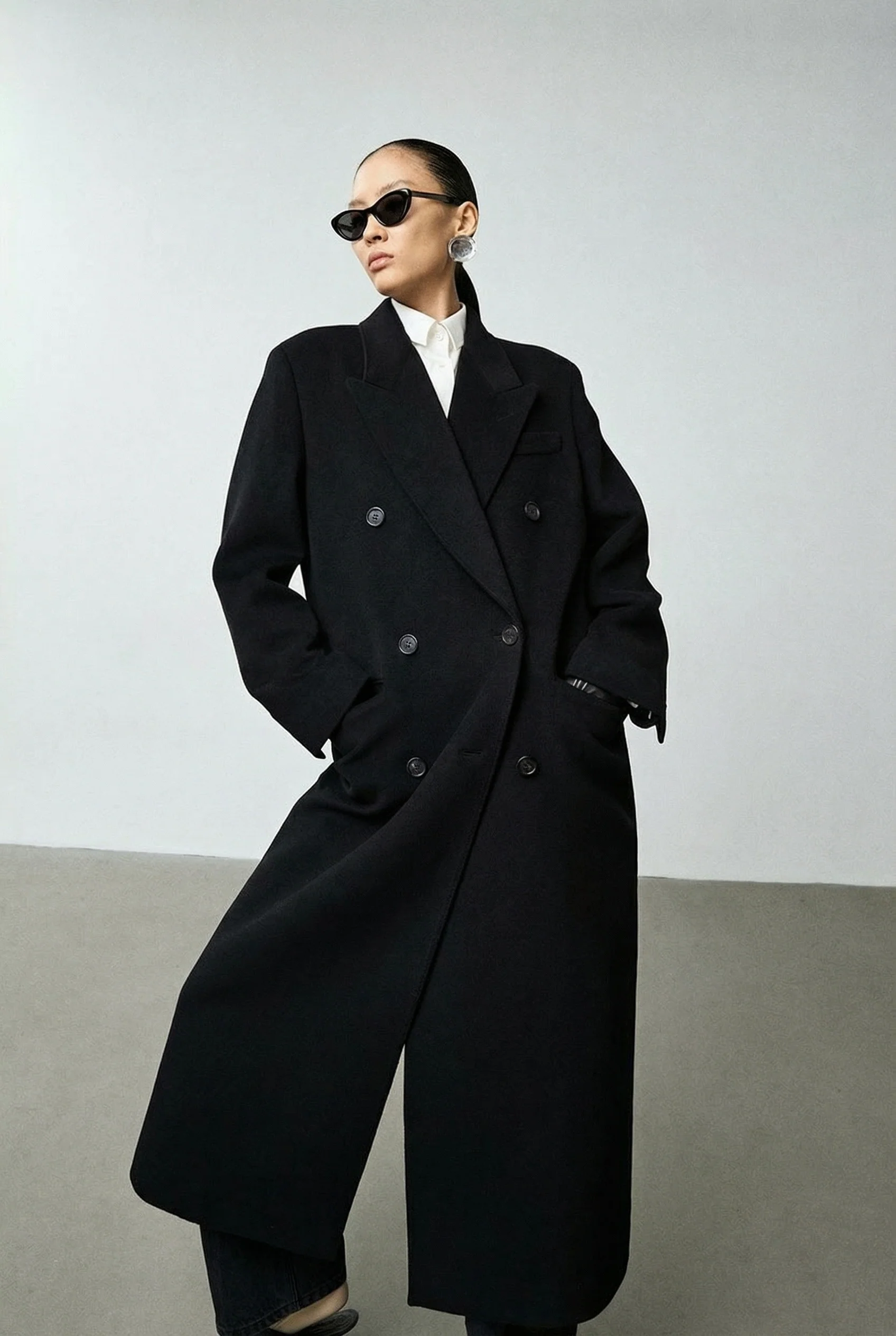 Imported Alpaca Double-Breasted Coat - Image 11