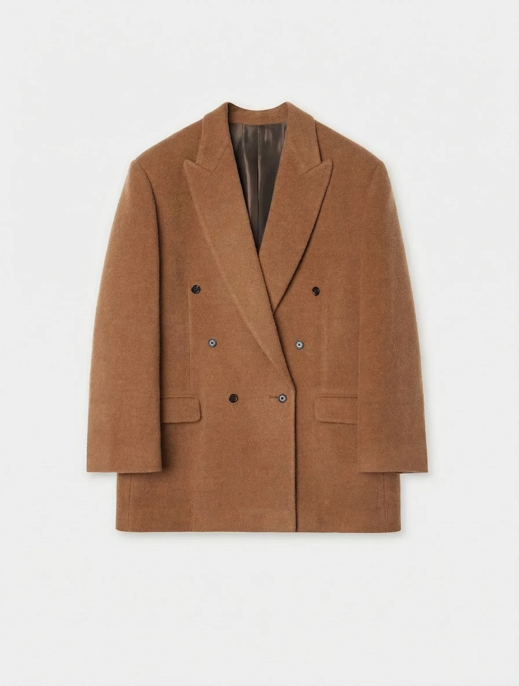 Imported Alpaca Double-Breasted Coat - Image 13