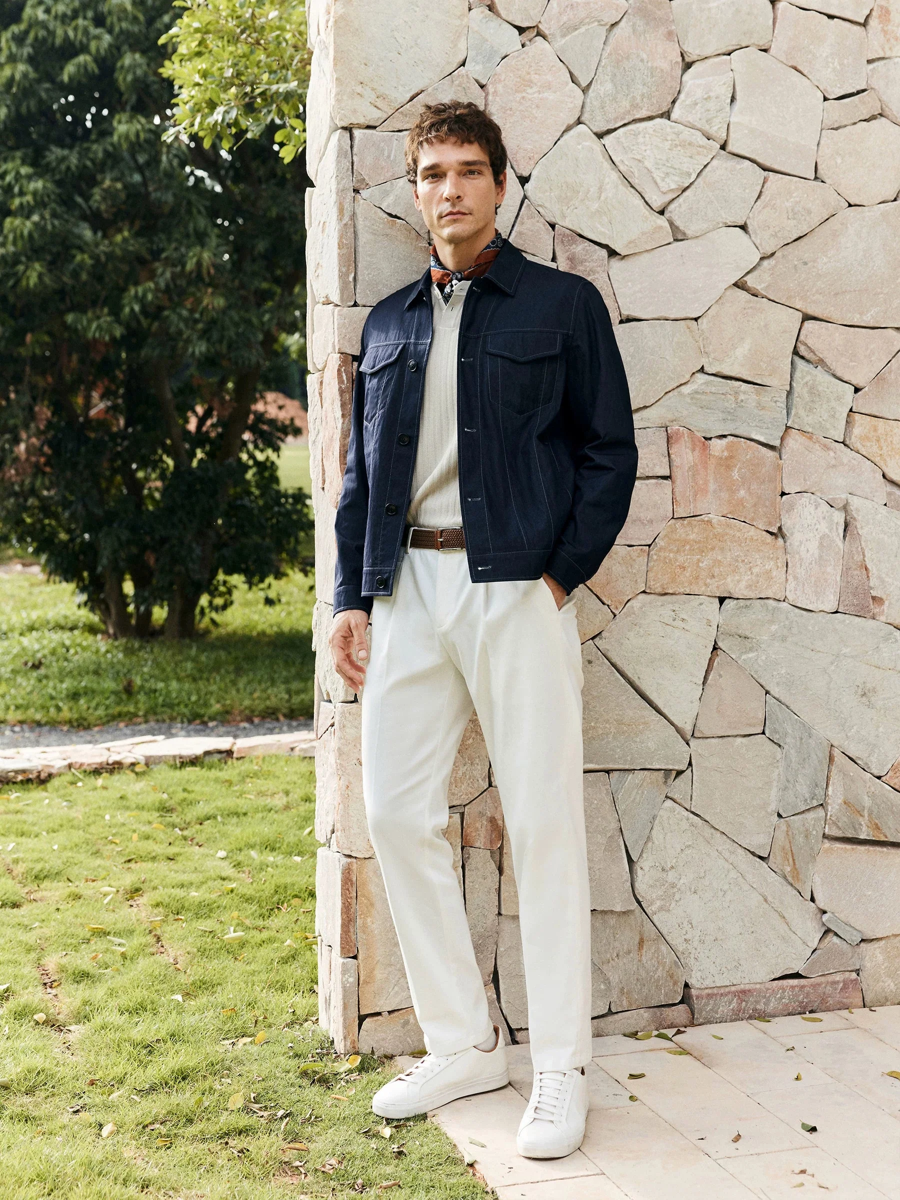 Indigo Contrast-Stitch Denim Jacket - Image 2