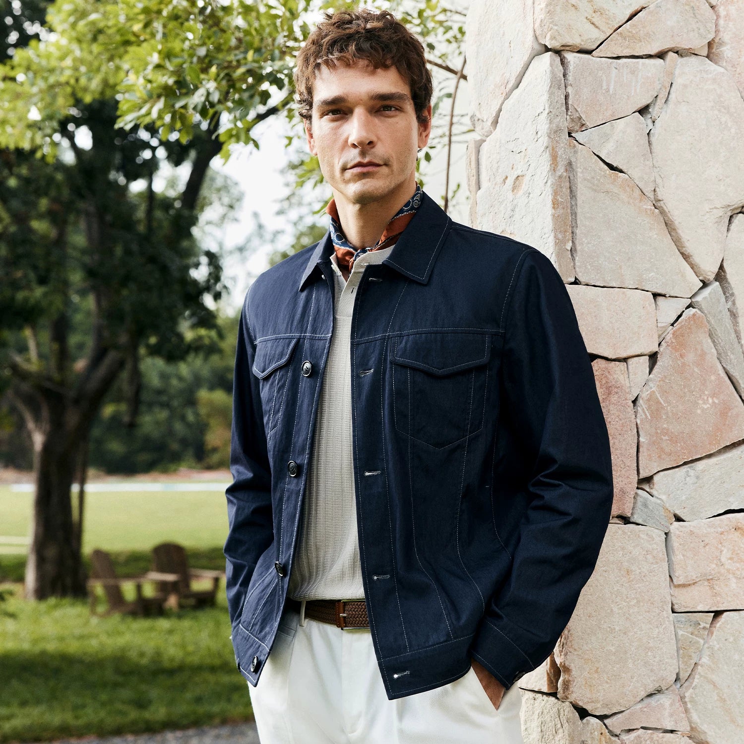 Indigo Contrast-Stitch Denim Jacket - Image 5