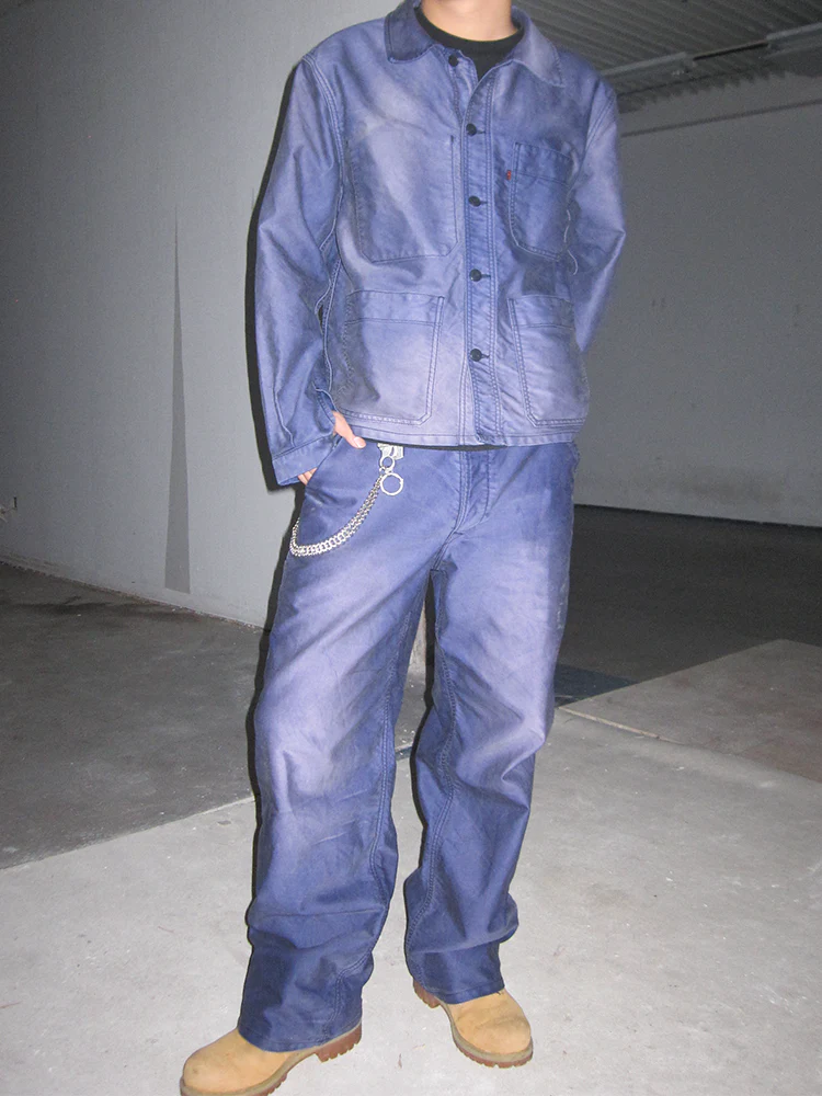 Indigo Moleskin Chore Jacket - Image 2