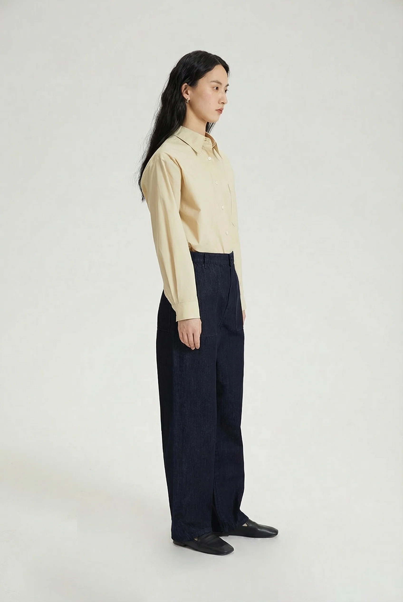 Indigo Patch-Pocket Trousers - Image 3