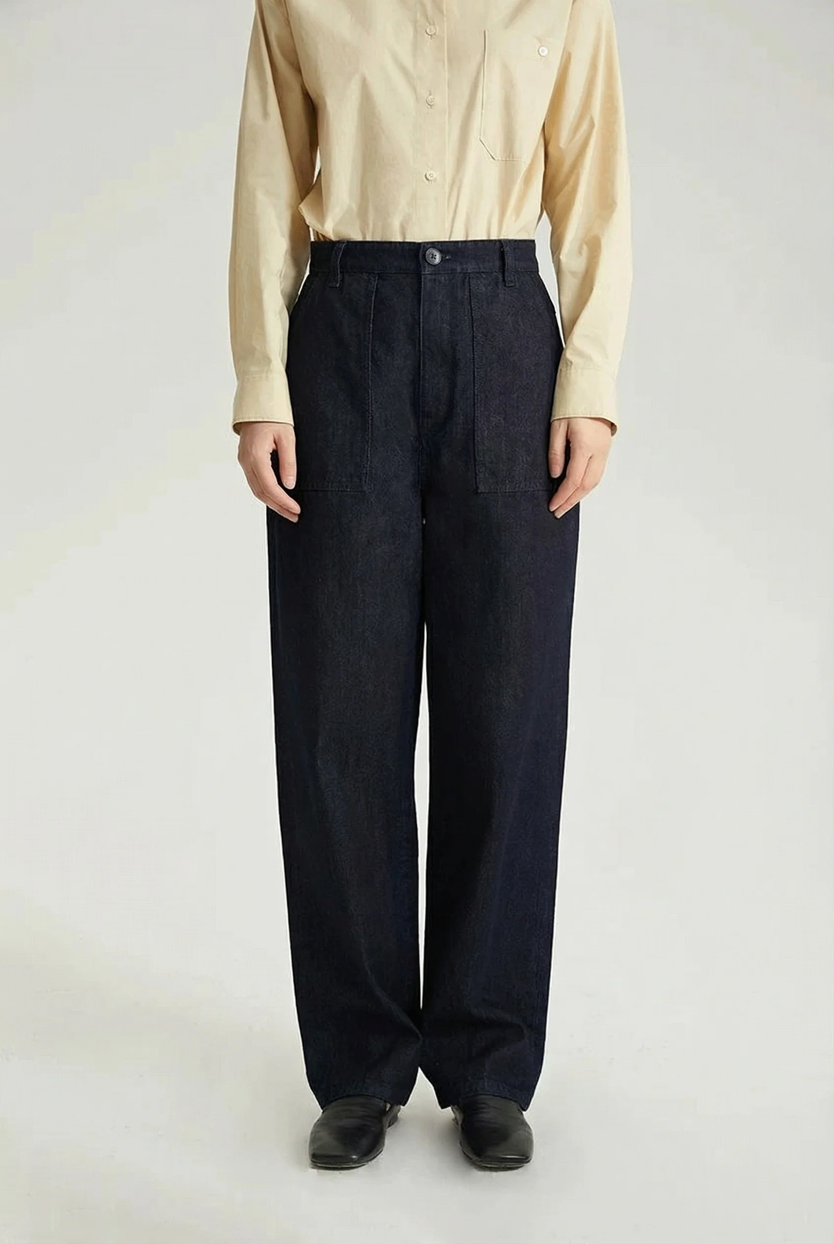 Indigo Patch-Pocket Trousers - Image 6