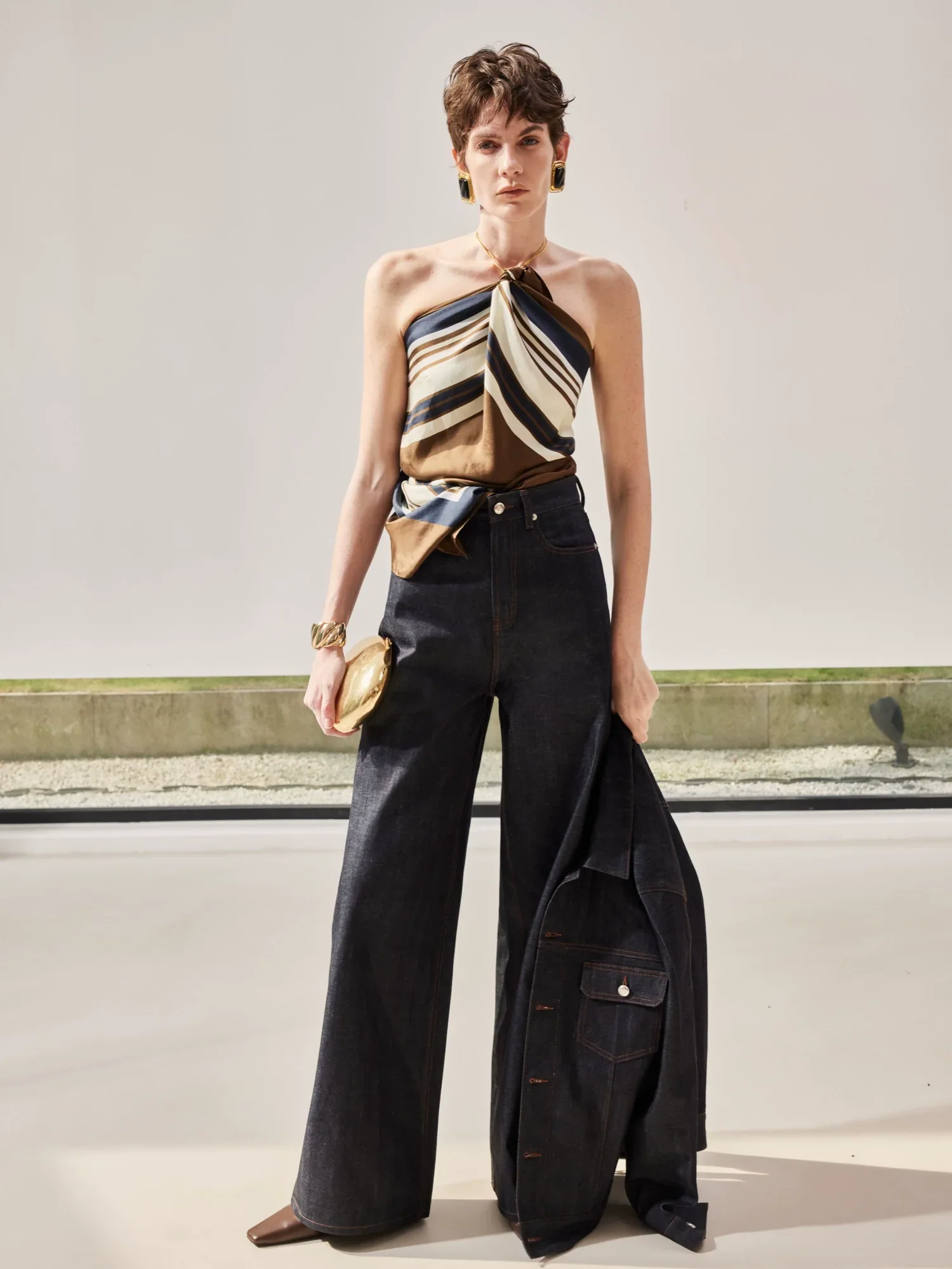 Indigo Selvedge Denim Jacket & Wide-Leg Jeans Set - Image 4