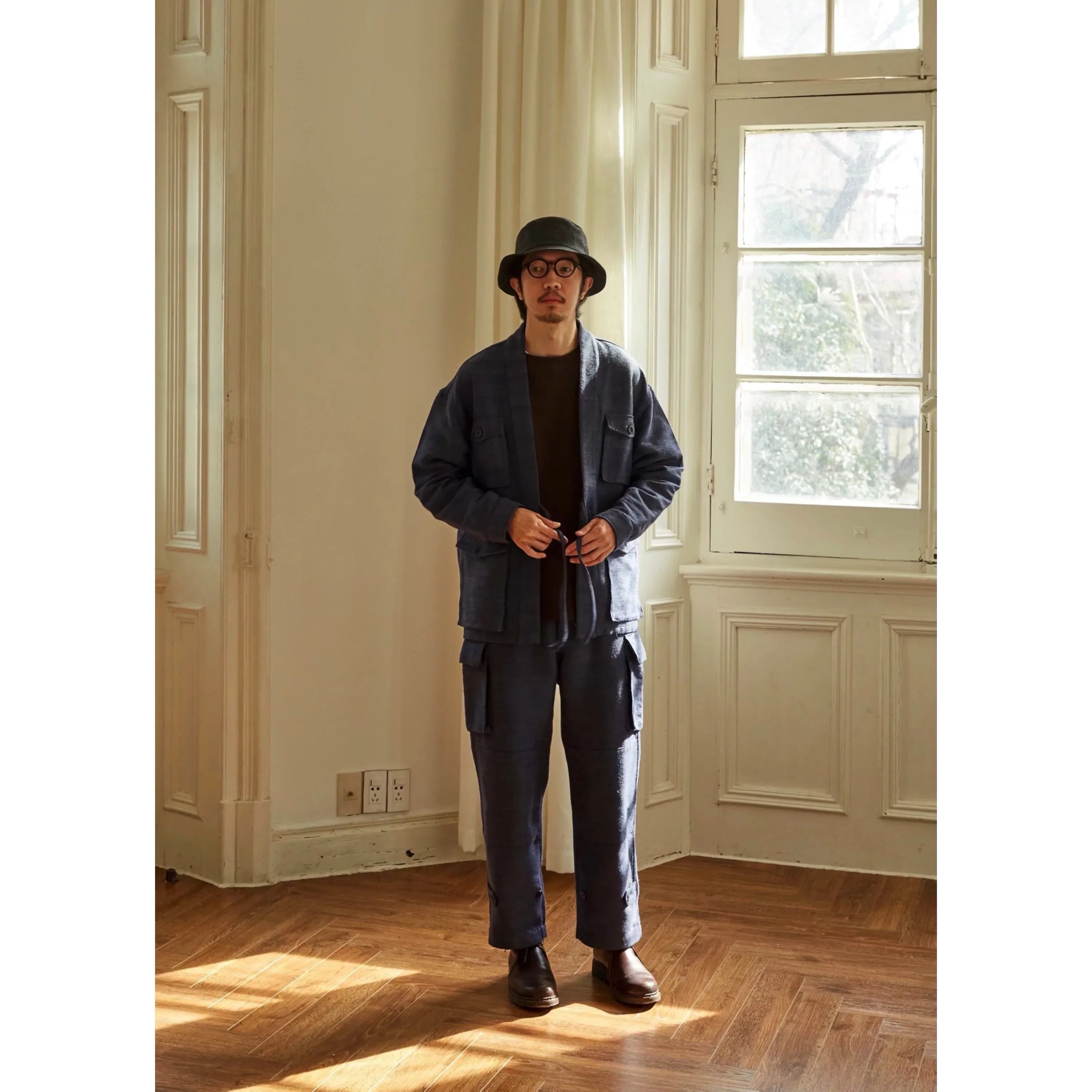 Indigo Sweat Trousers - Image 3