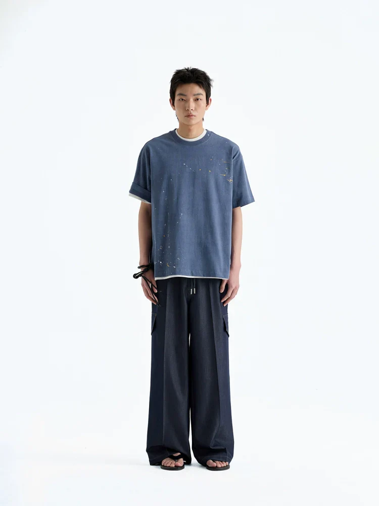 Indigo Wide-Leg Cargo Pants - Image 4